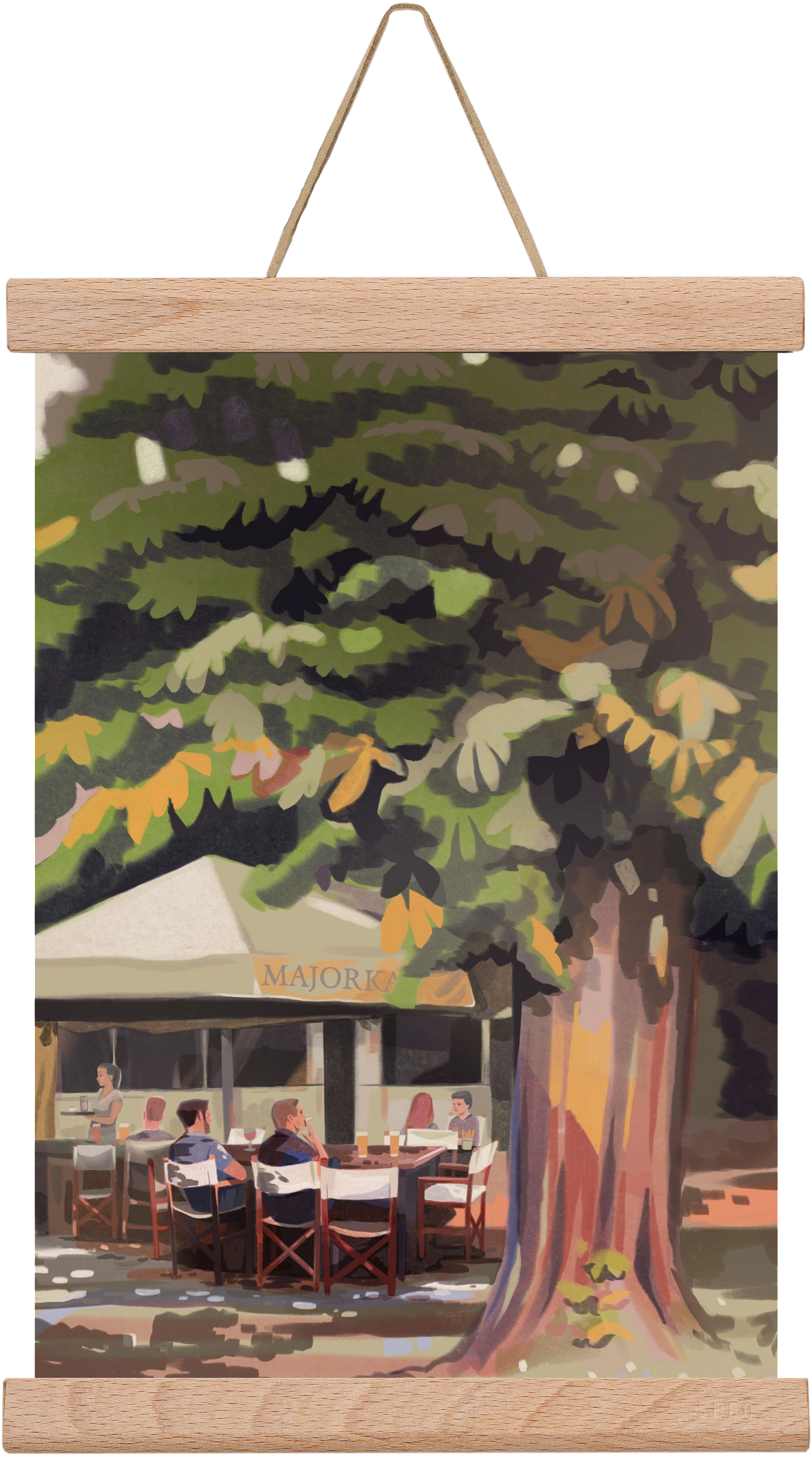 Majorka, 20x30 cm (20x30 cm), Tölgy akasztó