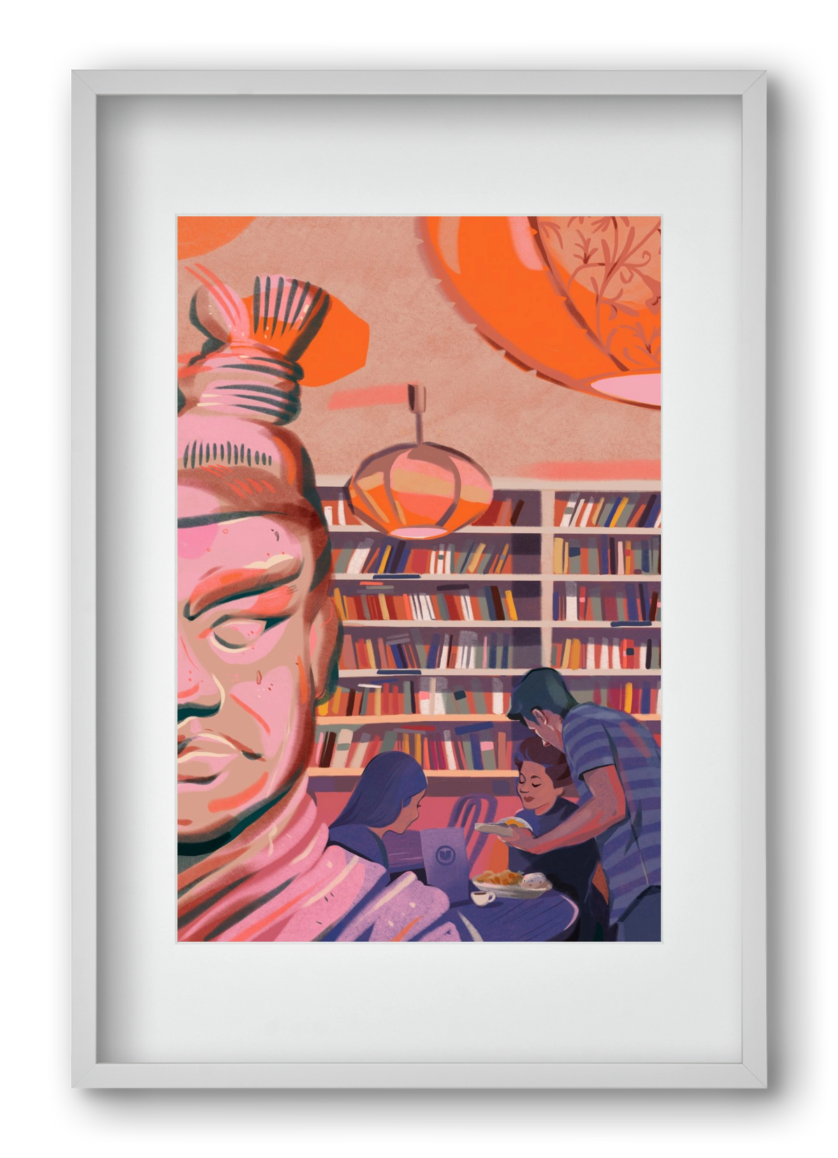 Kelet, 40x60 cm (30x45 cm), Fehér keret, paszpartuval