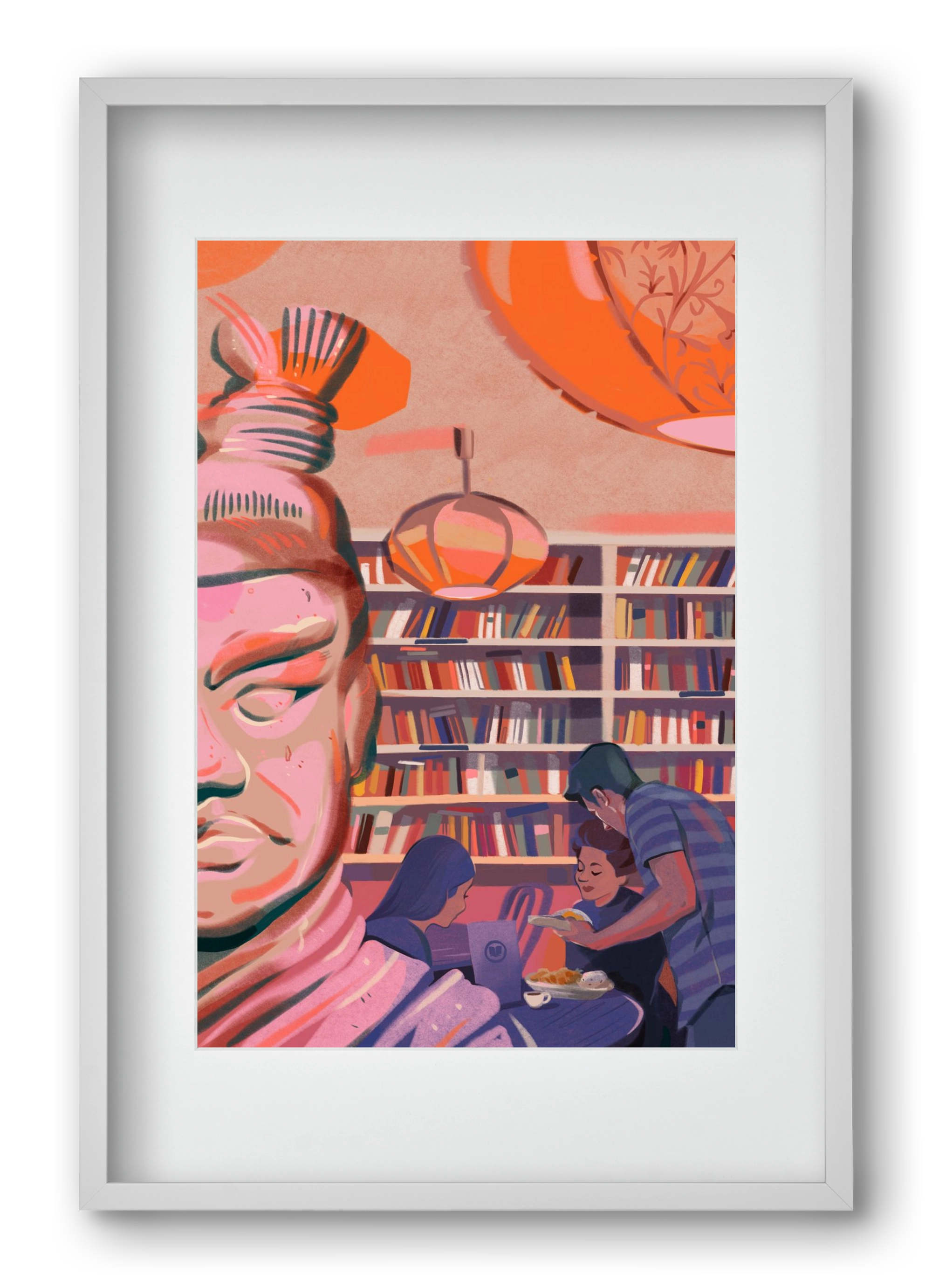 Kelet, 40x60 cm (30x45 cm), Fehér keret, paszpartuval