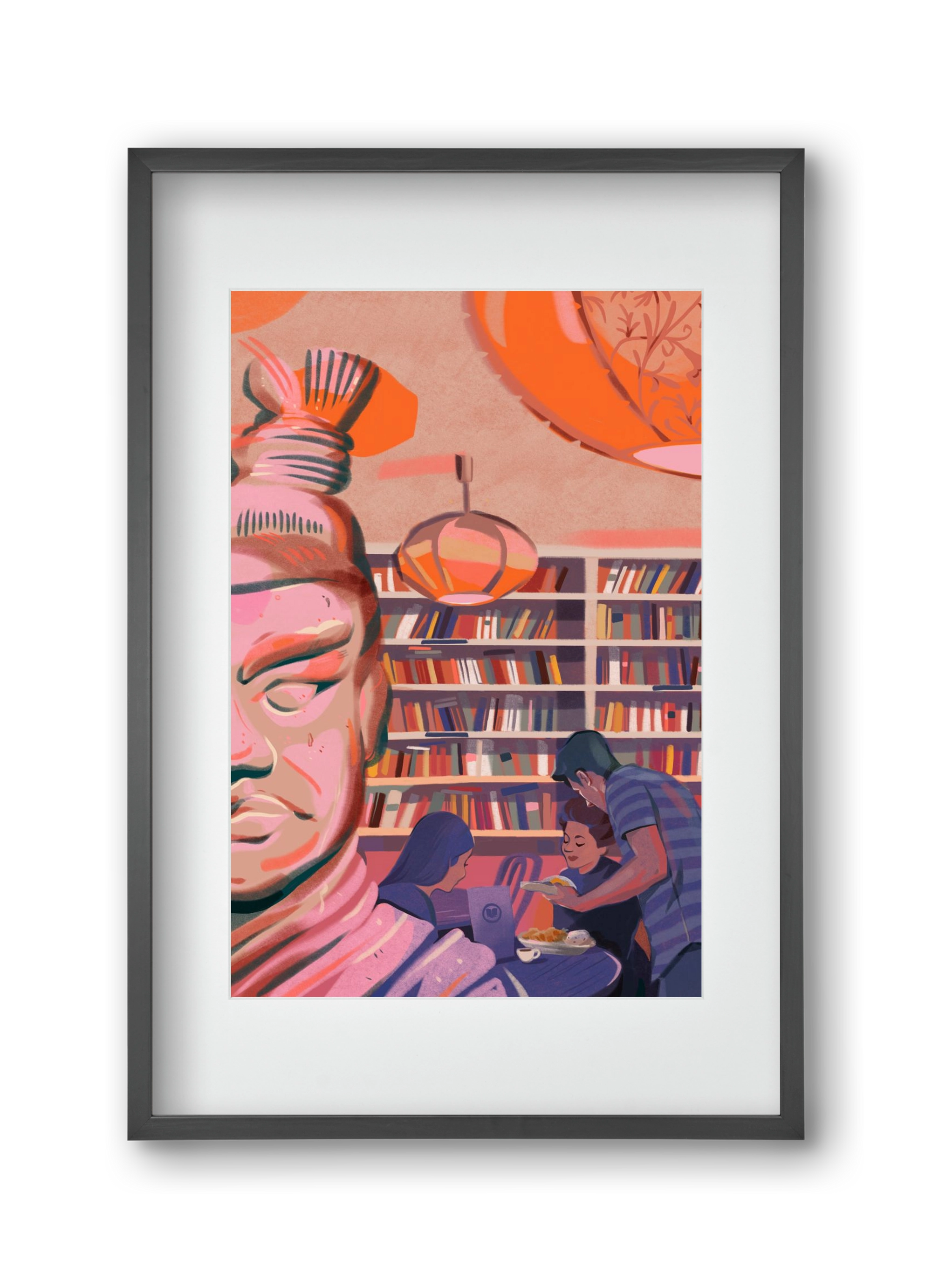 Kelet, 30x45 cm (20x30 cm), Fekete keret, paszpartuval