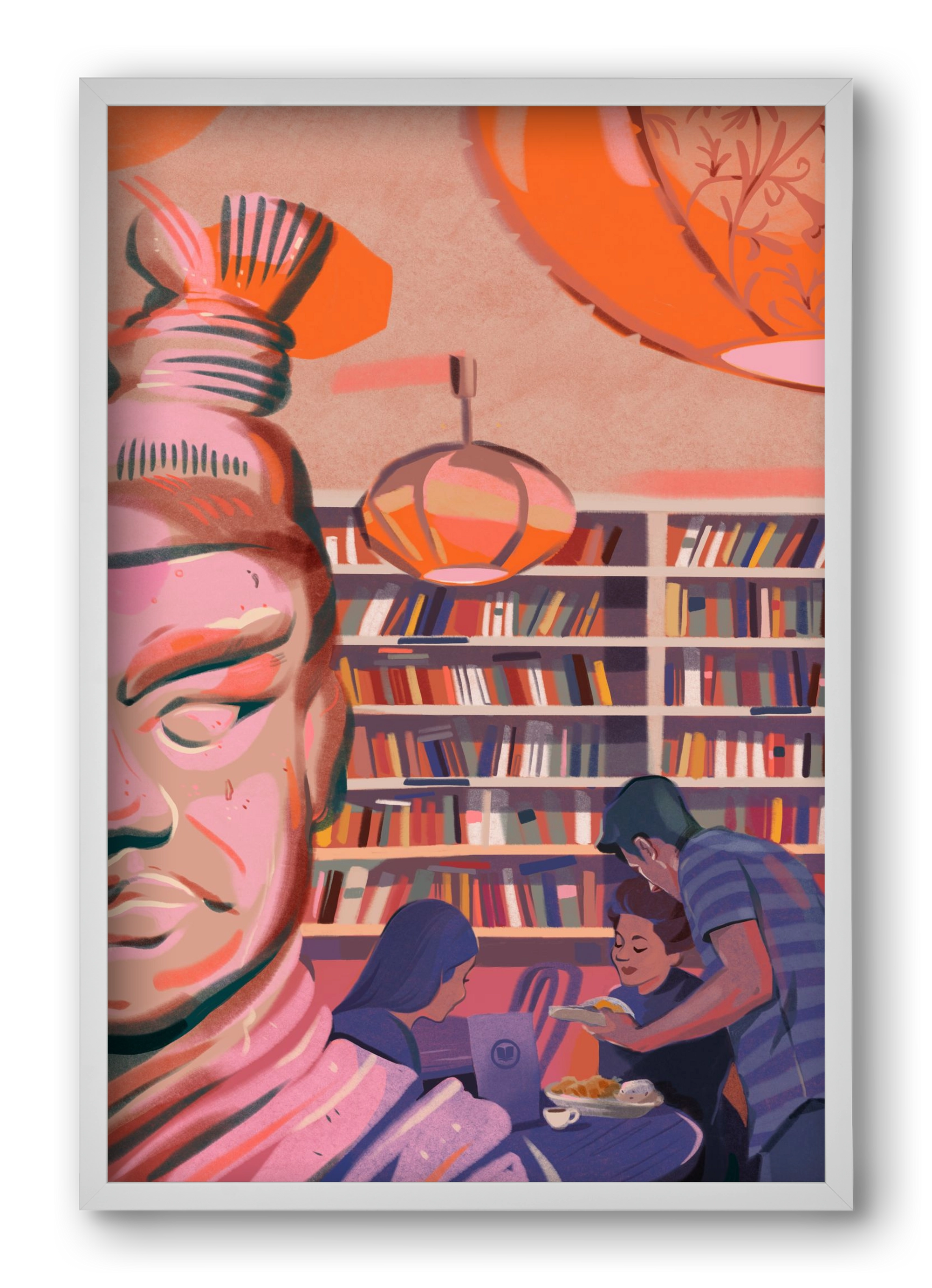 Kelet, 40x60 cm (40x60 cm), Fehér keret