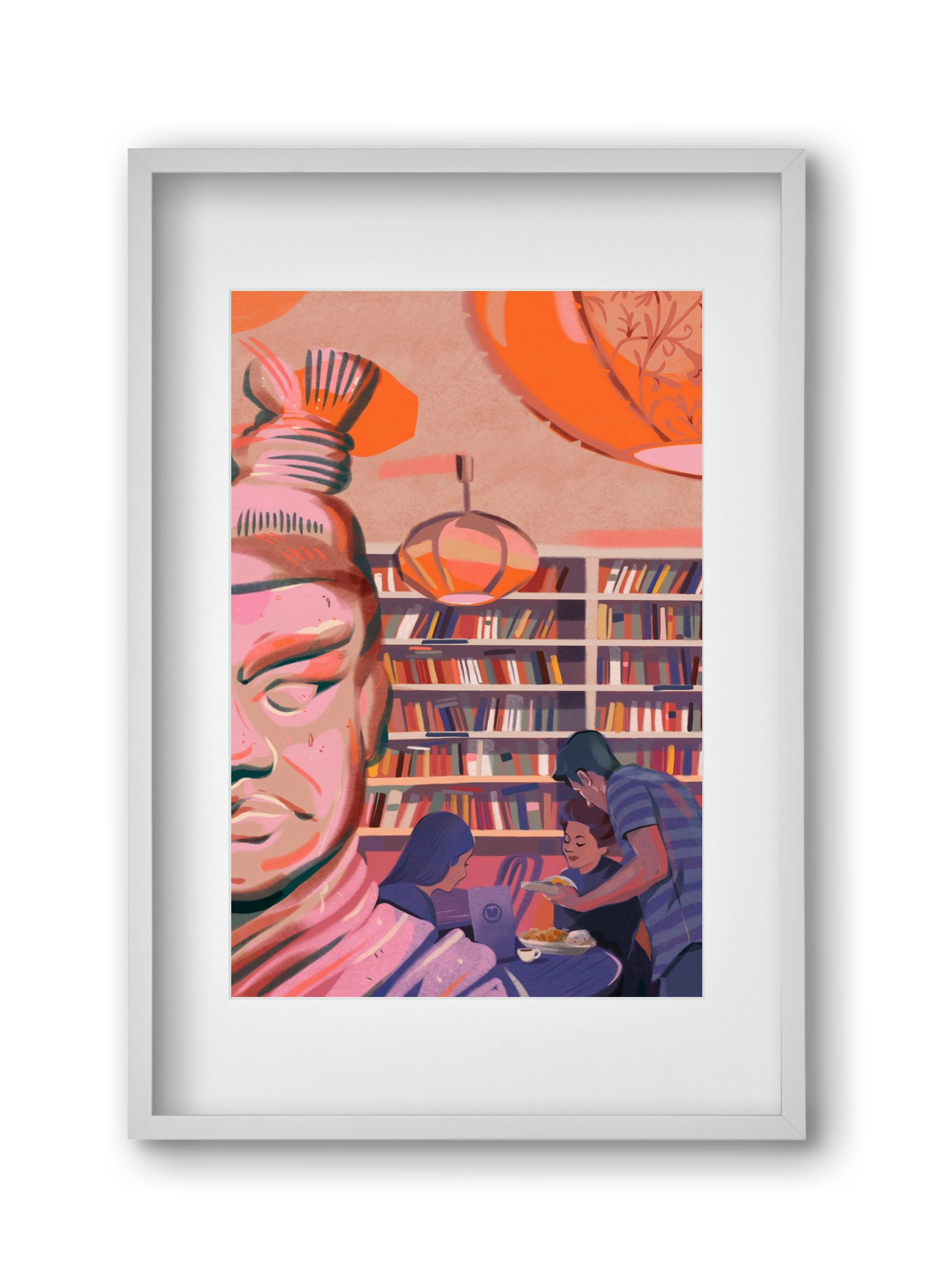 Kelet, 30x45 cm (20x30 cm), Fehér keret, paszpartuval