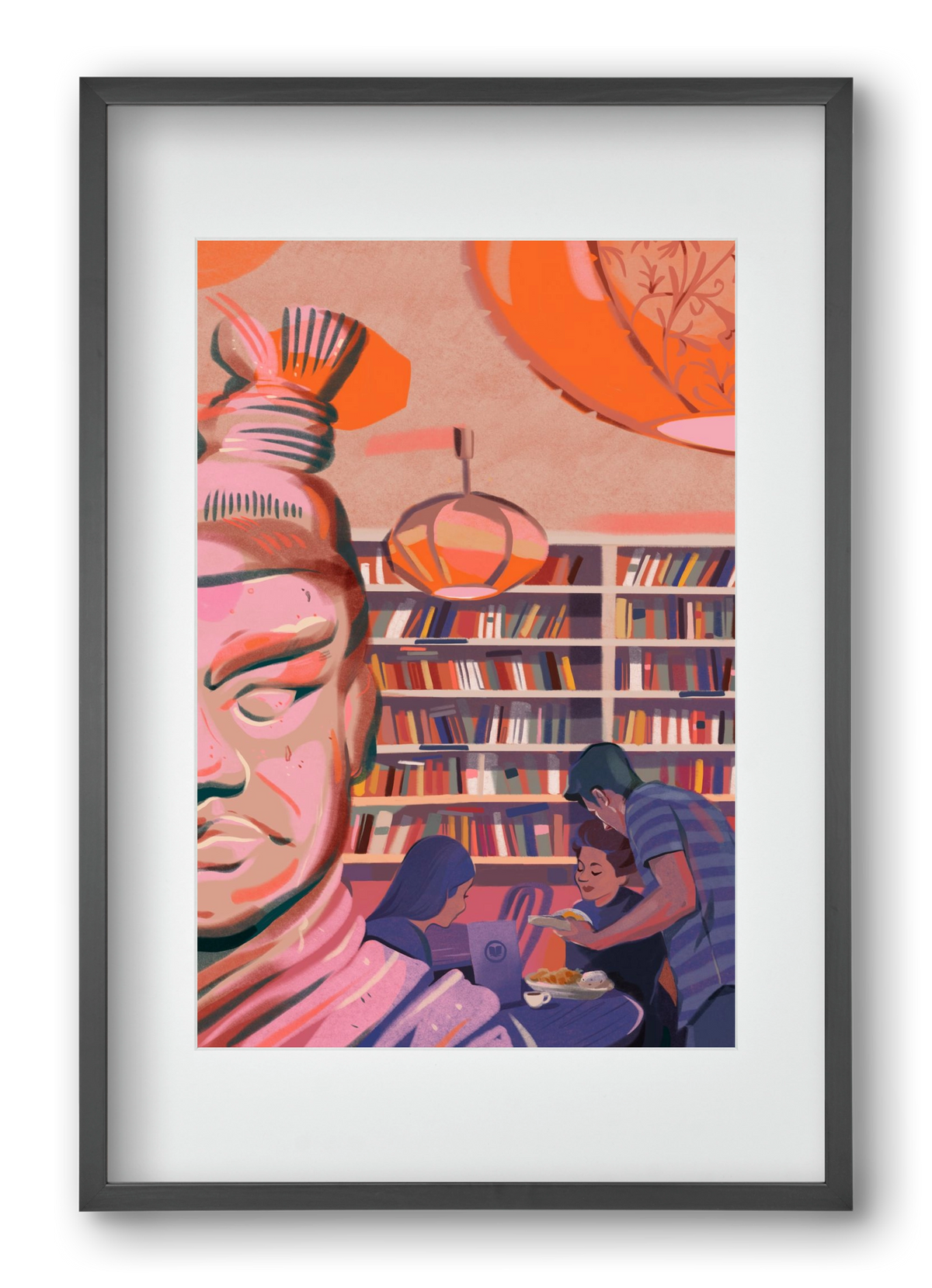 Kelet, 40x60 cm (30x45 cm), Fekete keret, paszpartuval