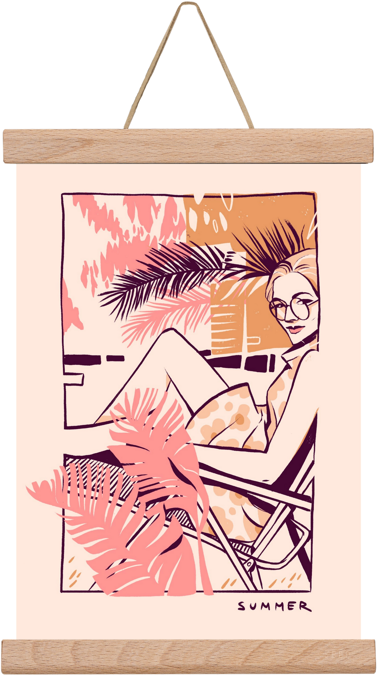 Summer, 20x30 cm (20x30 cm), Tölgy akasztó