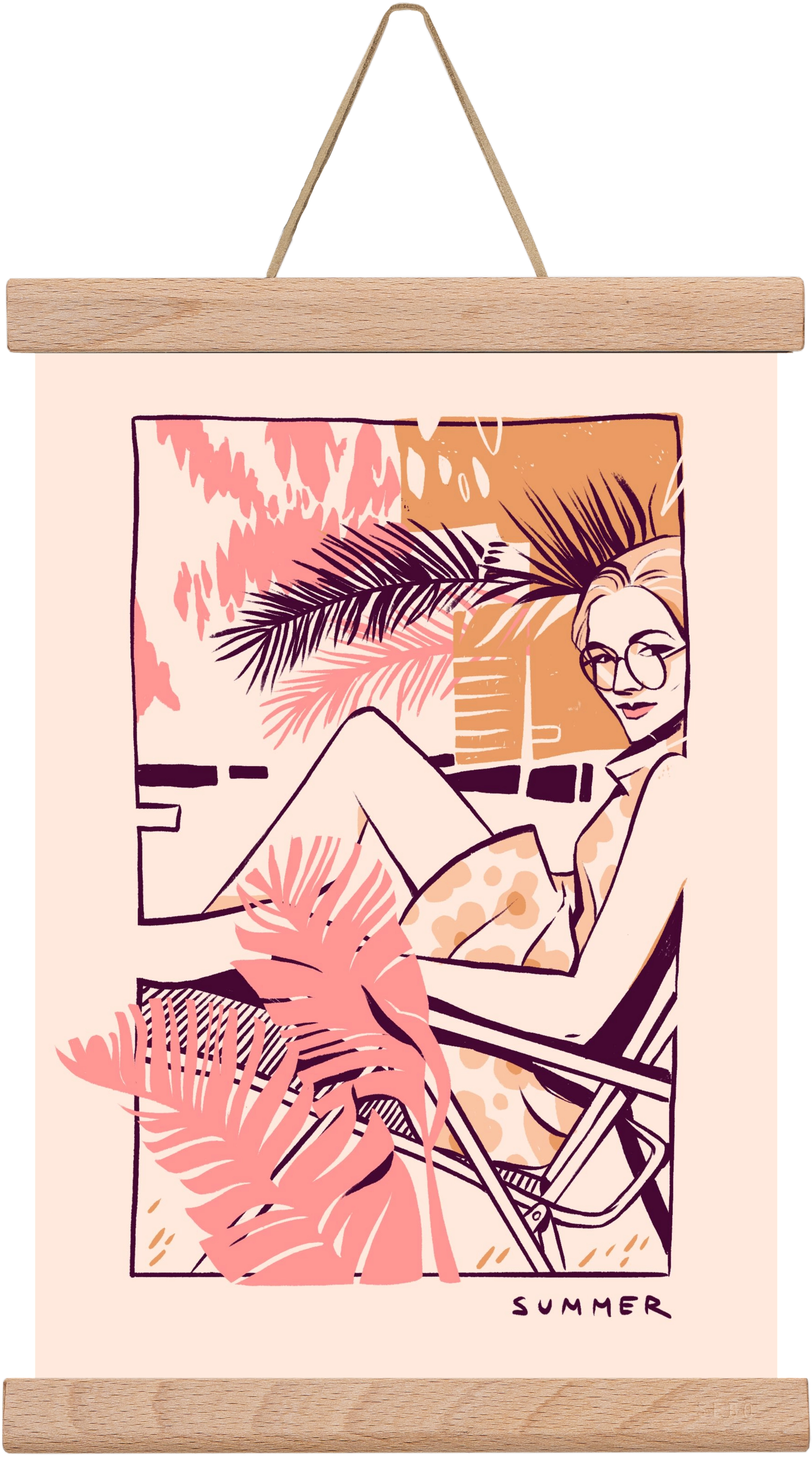 Summer, 20x30 cm (20x30 cm), Tölgy akasztó