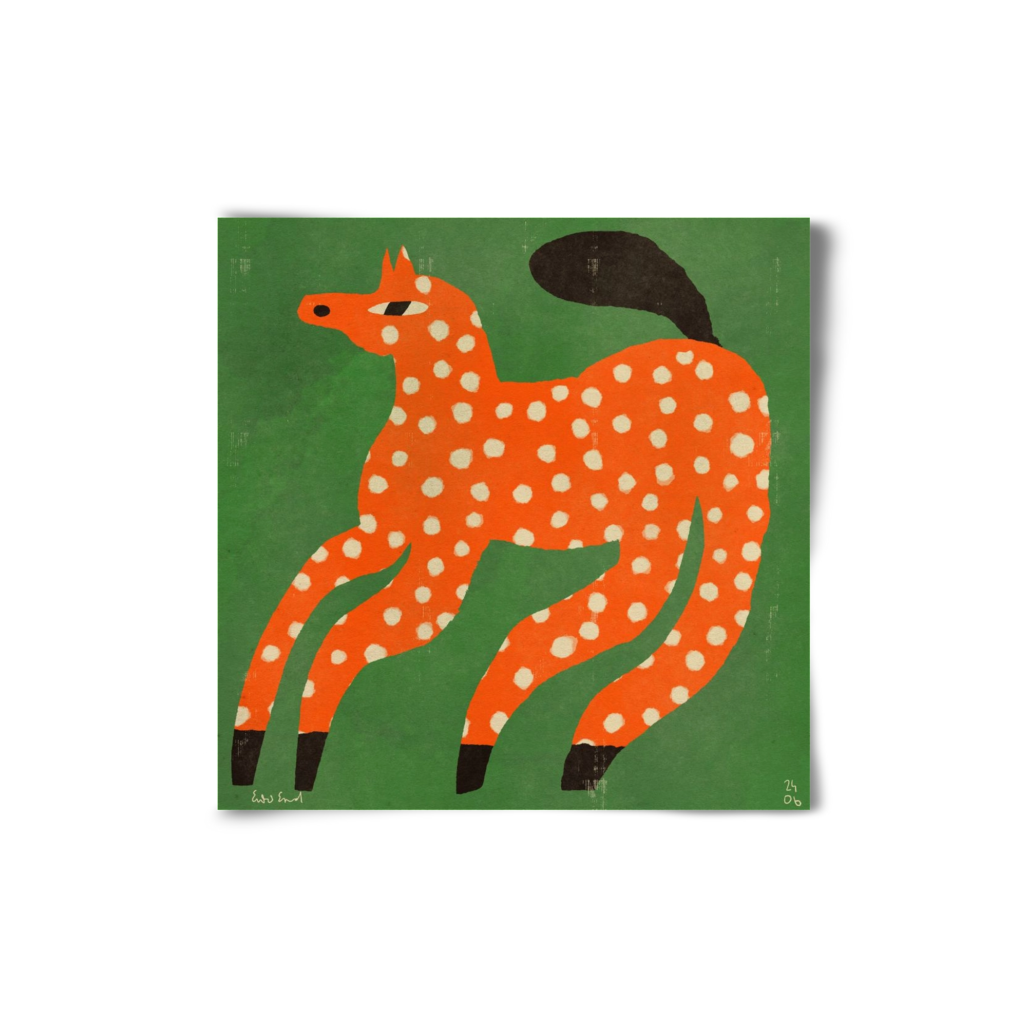 Red Spotted Horse, 20x20 cm, Keret nélkül