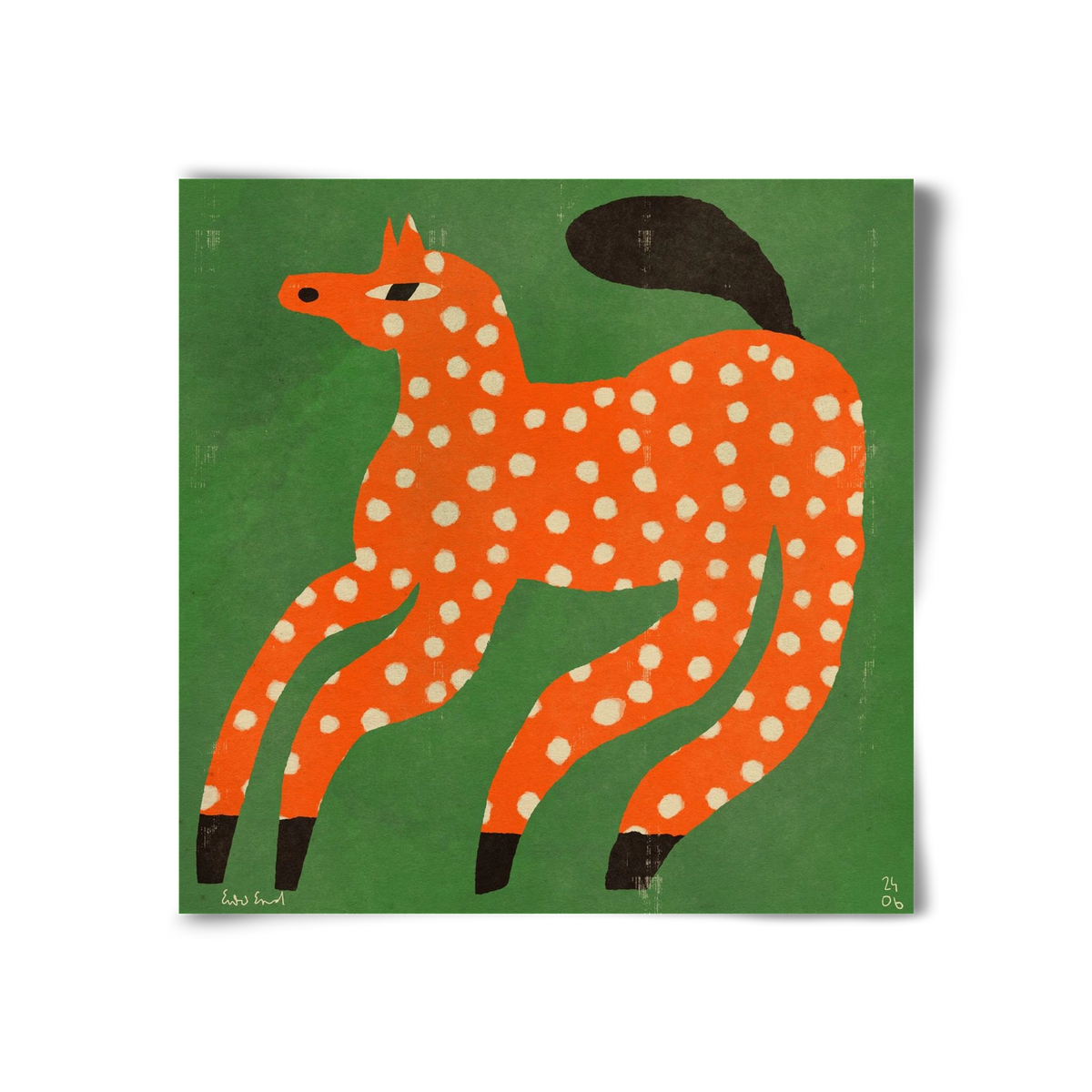 Red Spotted Horse, 30x30 cm, Keret nélkül