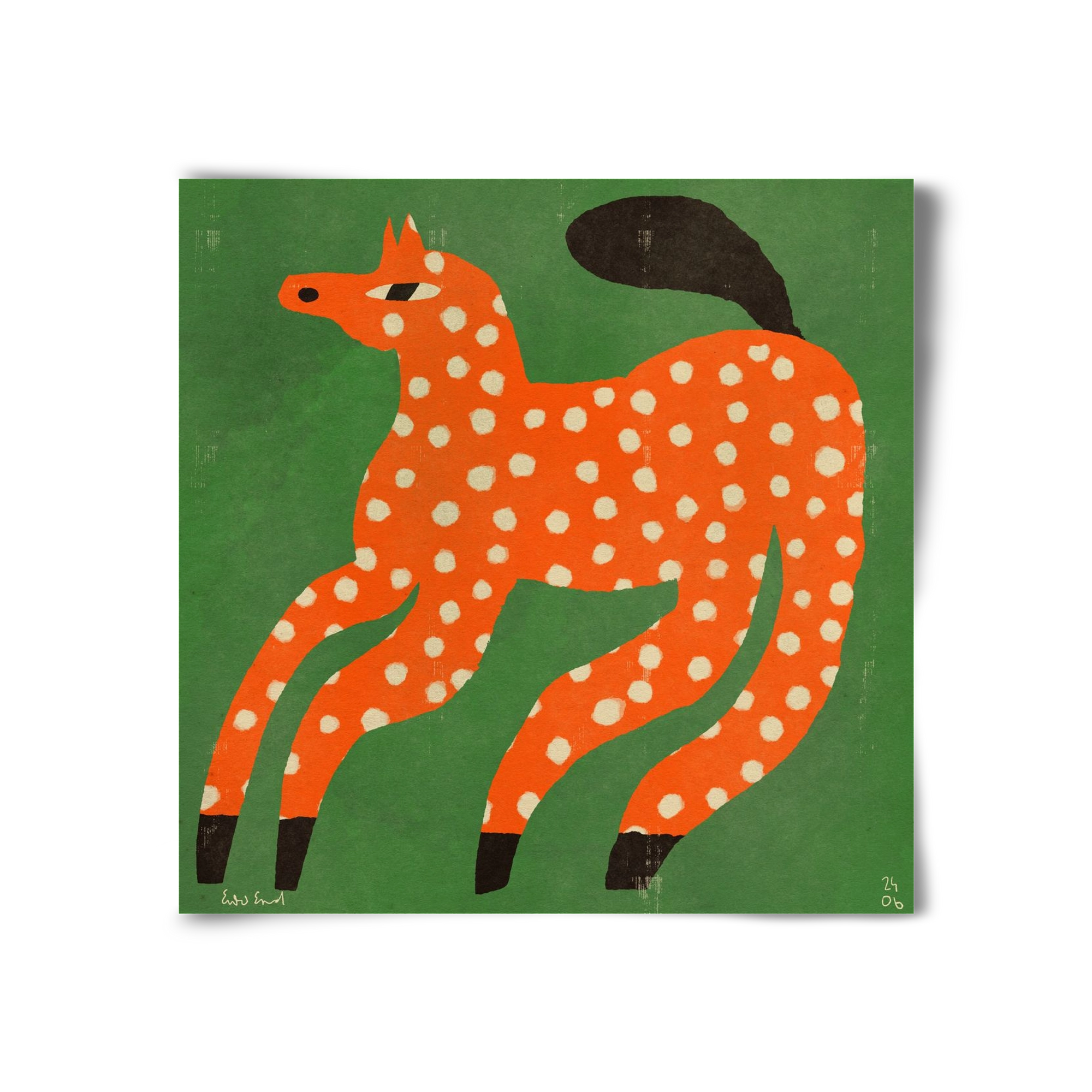 Red Spotted Horse, 30x30 cm, Keret nélkül