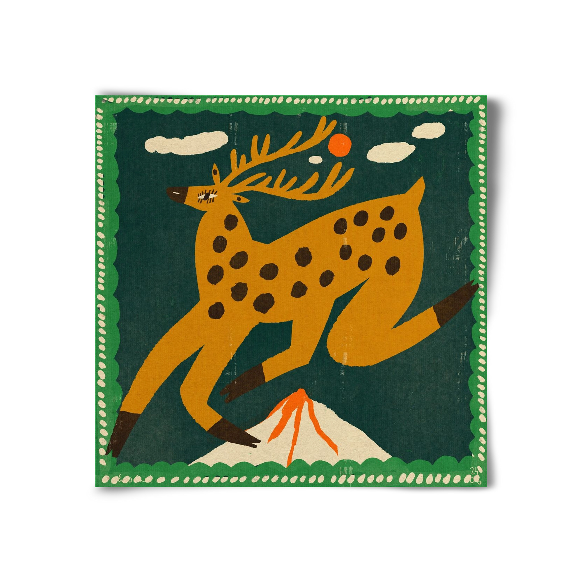 Magic deer, 30x30 cm, Keret nélkül