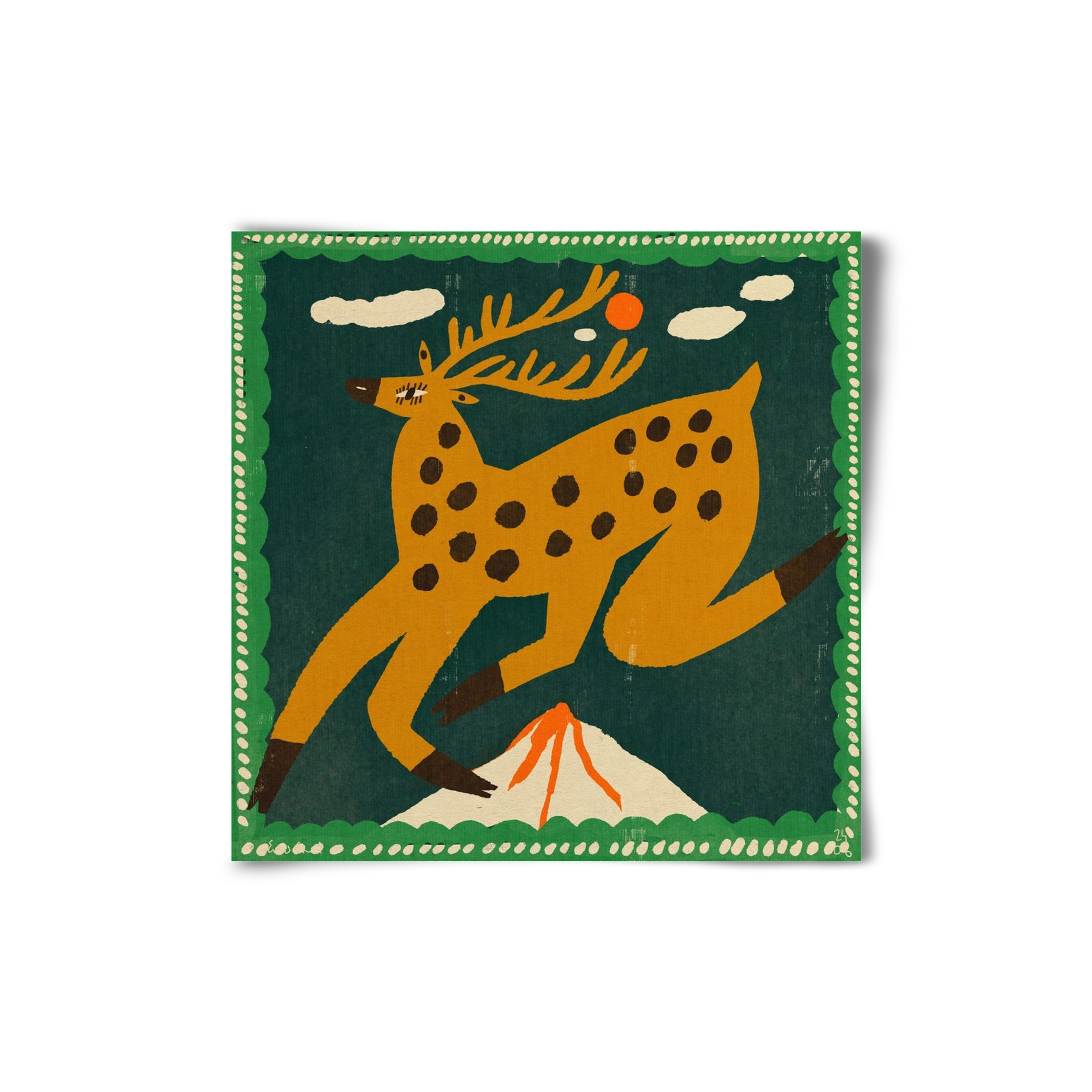 Magic deer, 20x20 cm, Keret nélkül