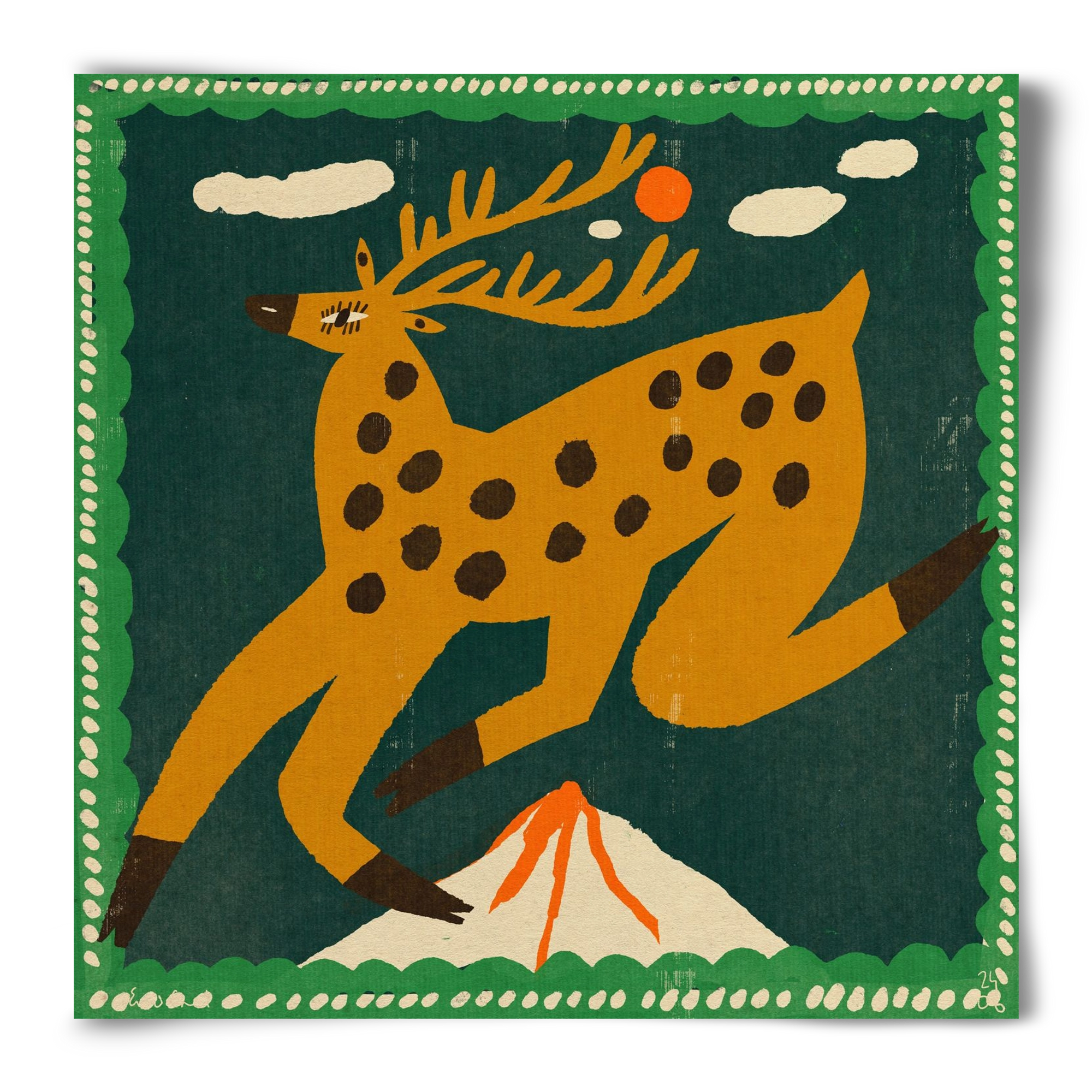 Magic deer, 50x50 cm, Keret nélkül