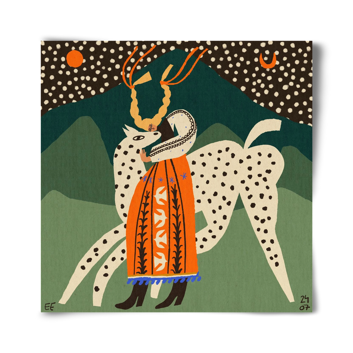 Spotted horse No.1, 40x40 cm, Keret nélkül