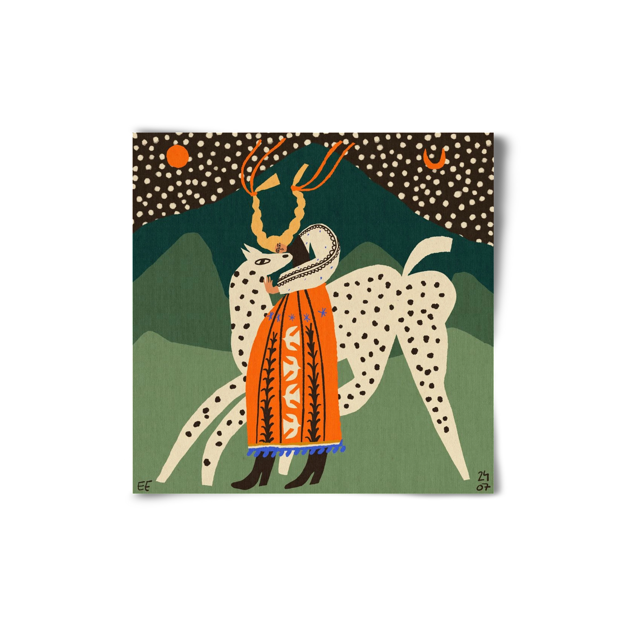 Spotted horse No.1, 20x20 cm, Keret nélkül