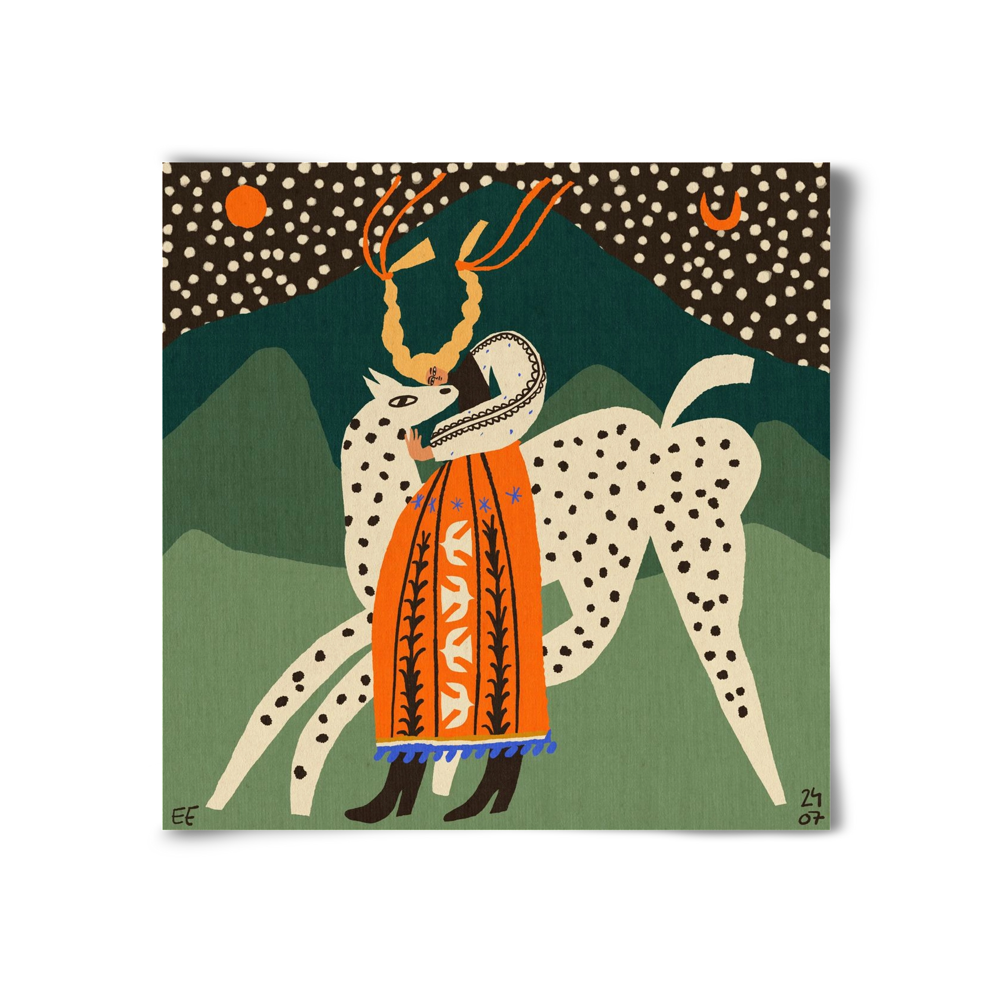 Spotted horse No.1, 30x30 cm, Keret nélkül