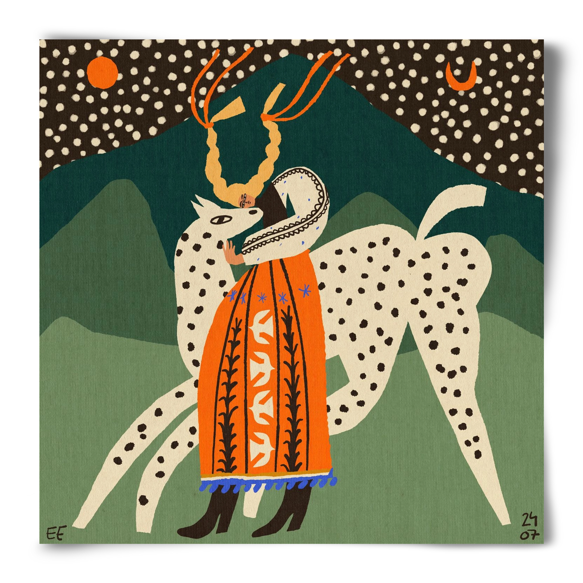 Spotted horse No.1, 50x50 cm, Keret nélkül