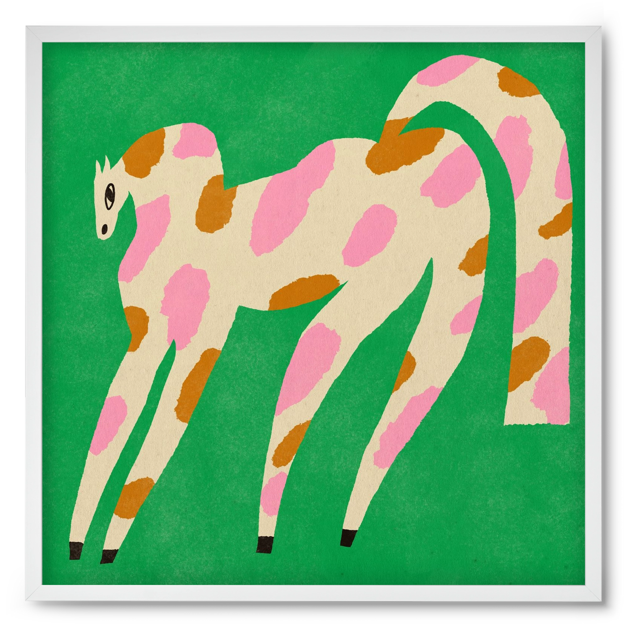 Strawberry caramel spotted horse, 50x50 cm (50x50 cm), Fehér keret