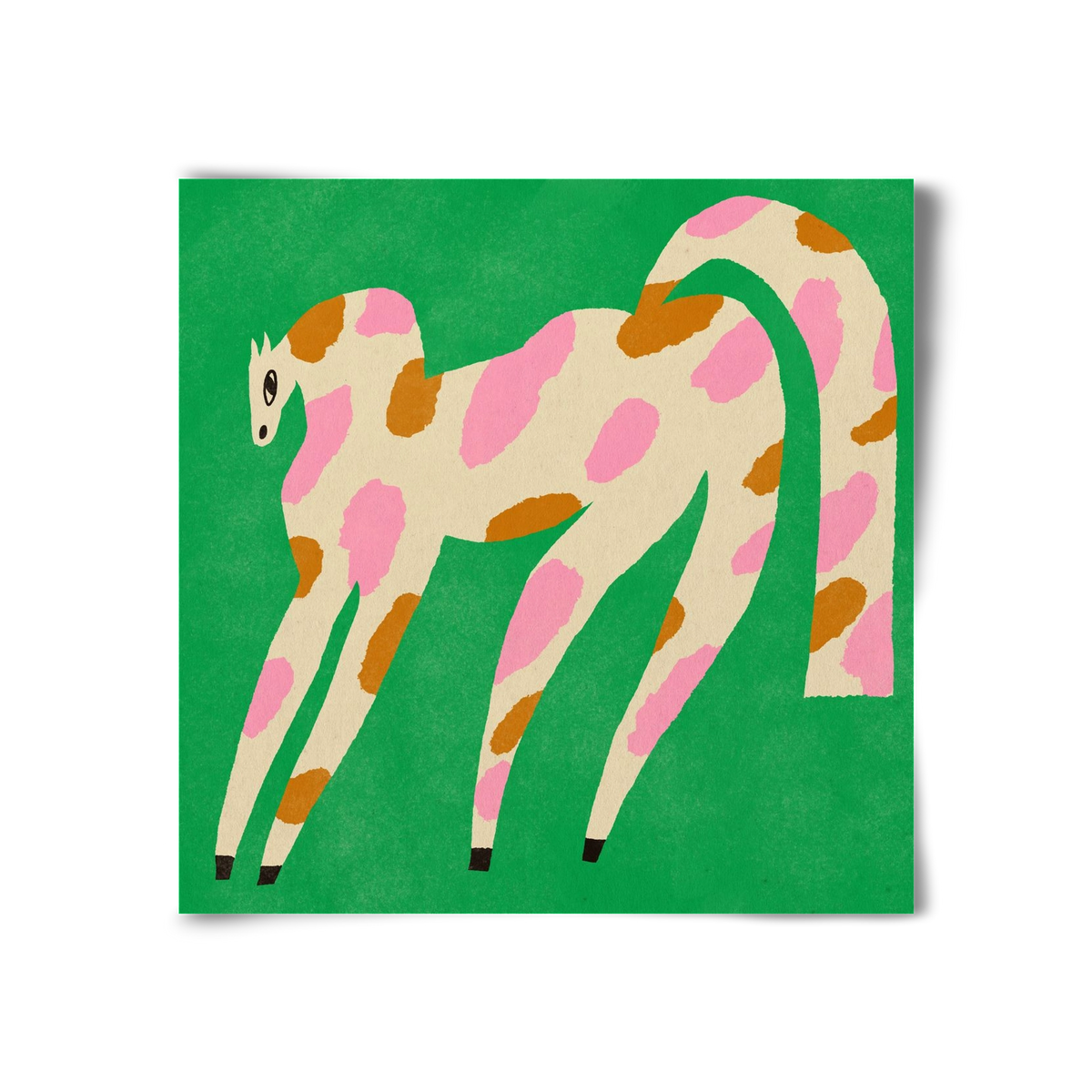 Strawberry caramel spotted horse, 30x30 cm, Keret nélkül