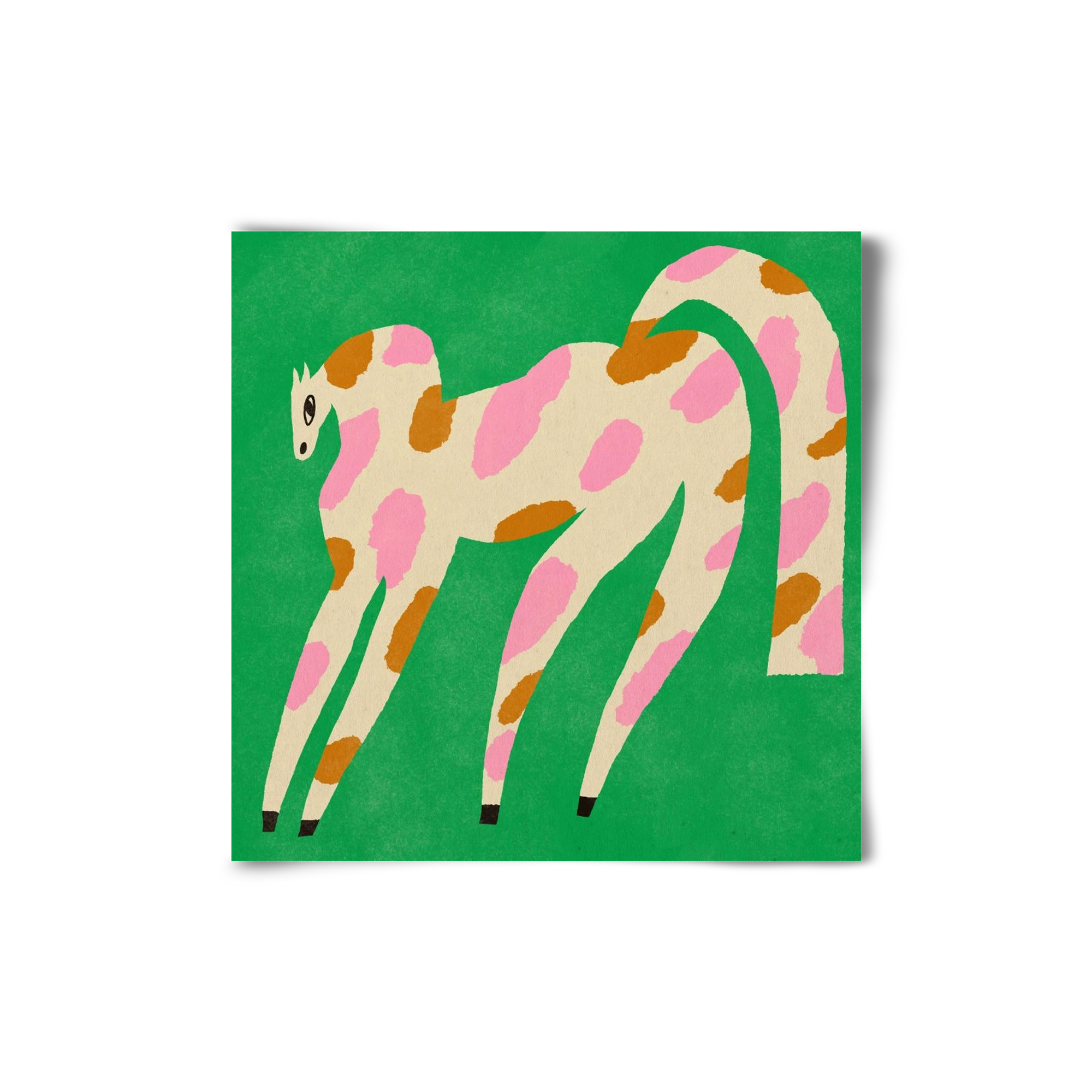 Strawberry caramel spotted horse, 20x20 cm, Keret nélkül