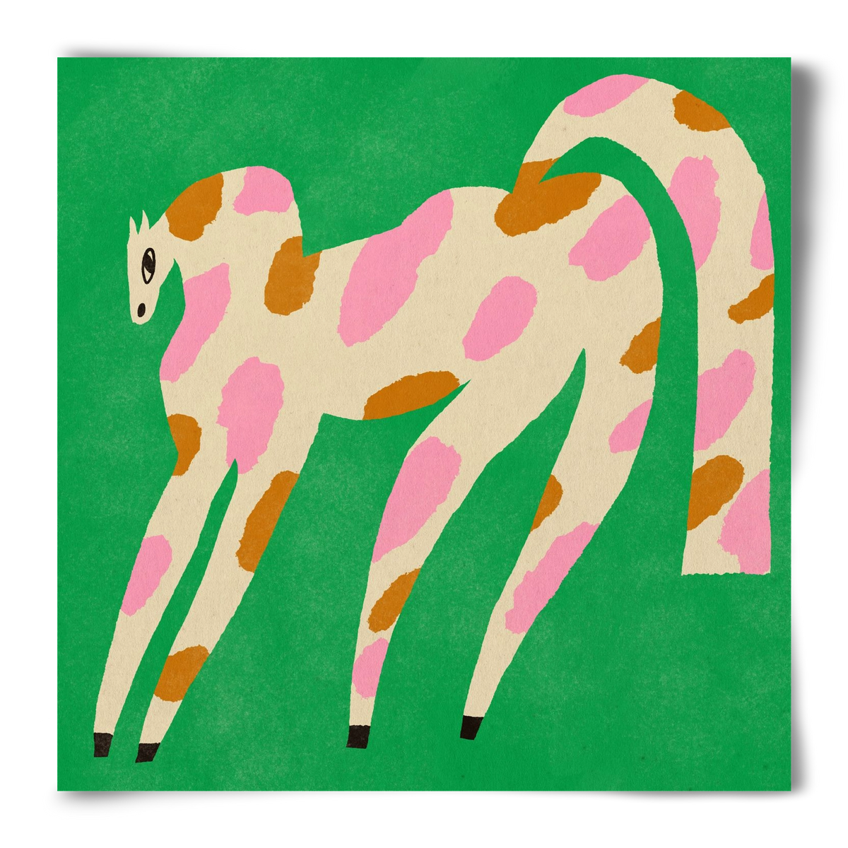 Strawberry caramel spotted horse, 50x50 cm, Keret nélkül