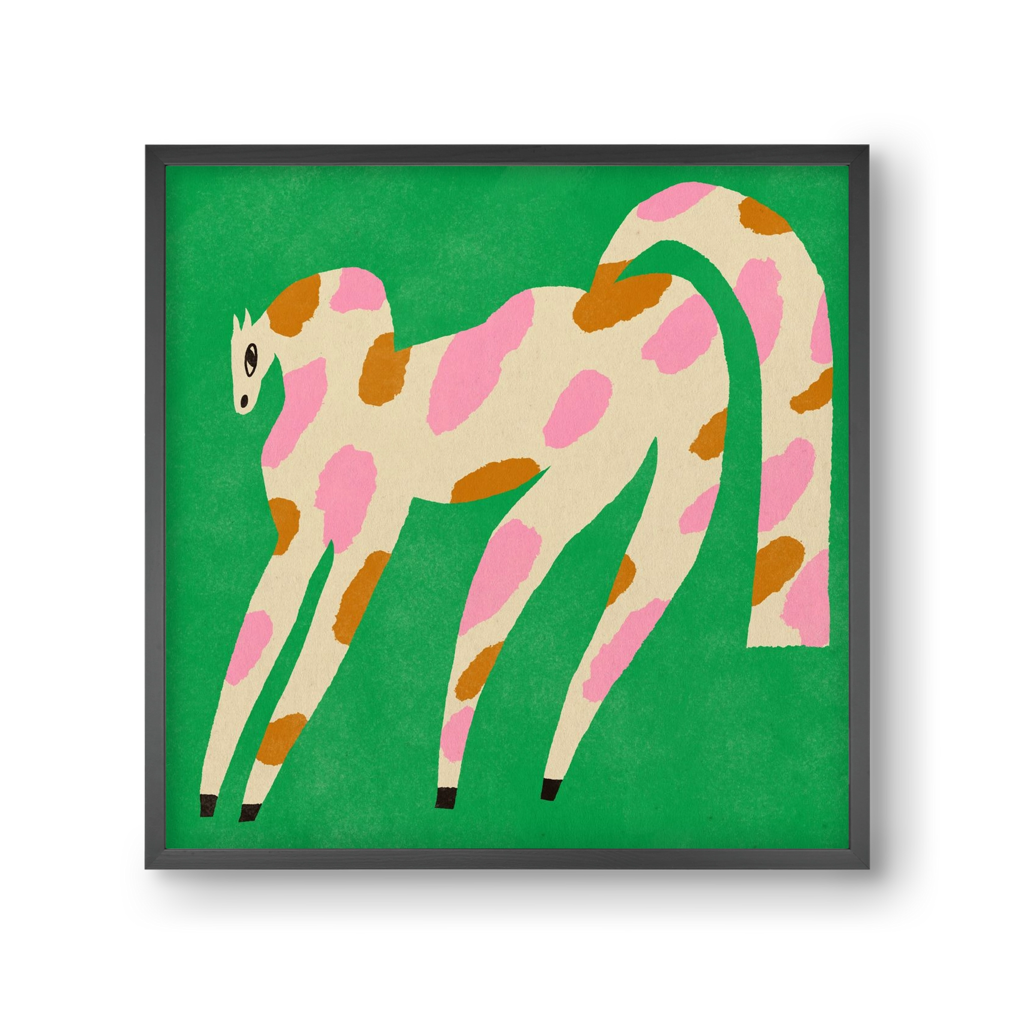 Strawberry caramel spotted horse, 30x30 cm (30x30 cm), Fekete keret