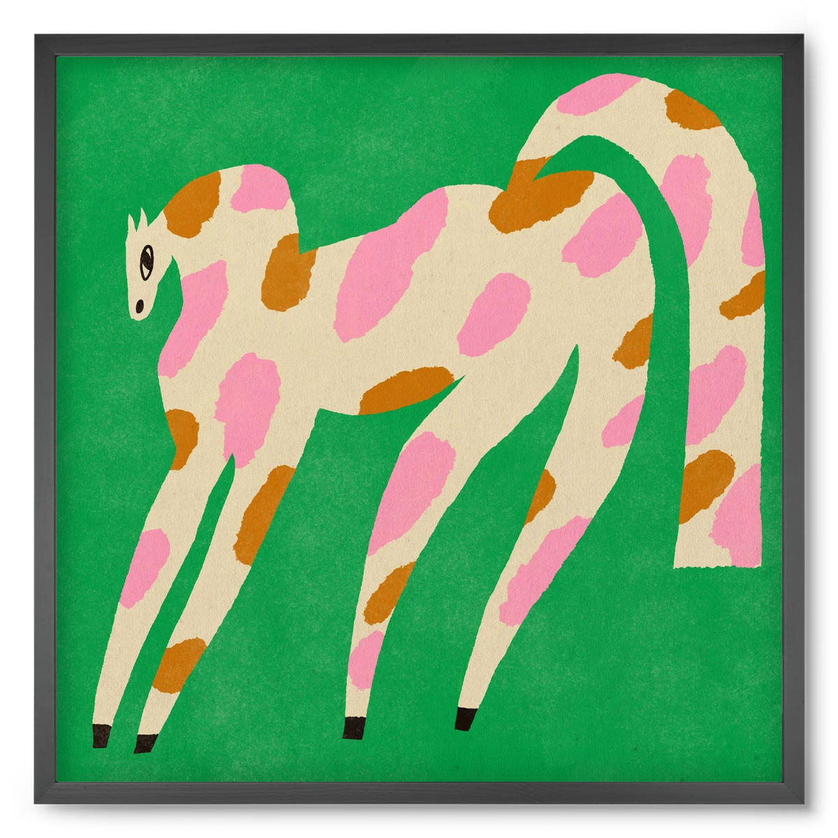 Strawberry caramel spotted horse, 50x50 cm (50x50 cm), Fekete keret