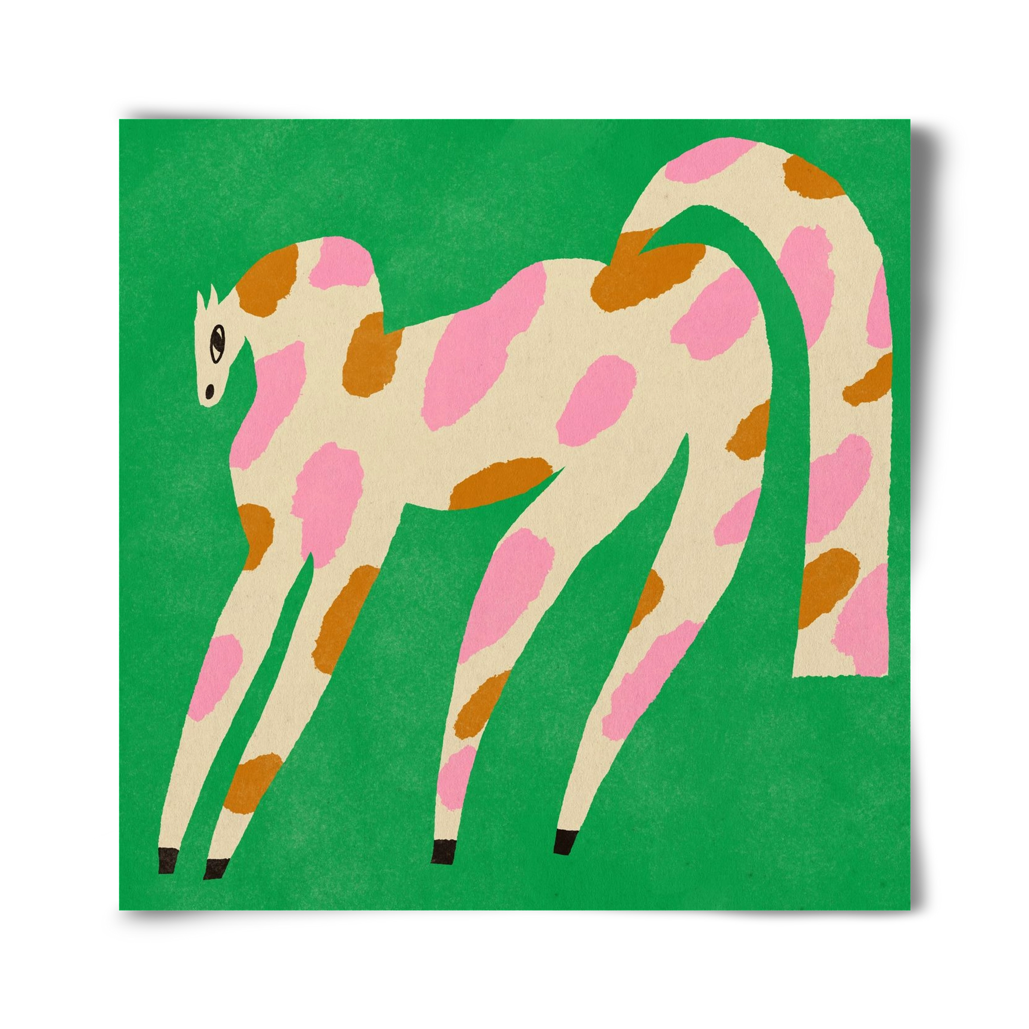 Strawberry caramel spotted horse, 40x40 cm, Keret nélkül