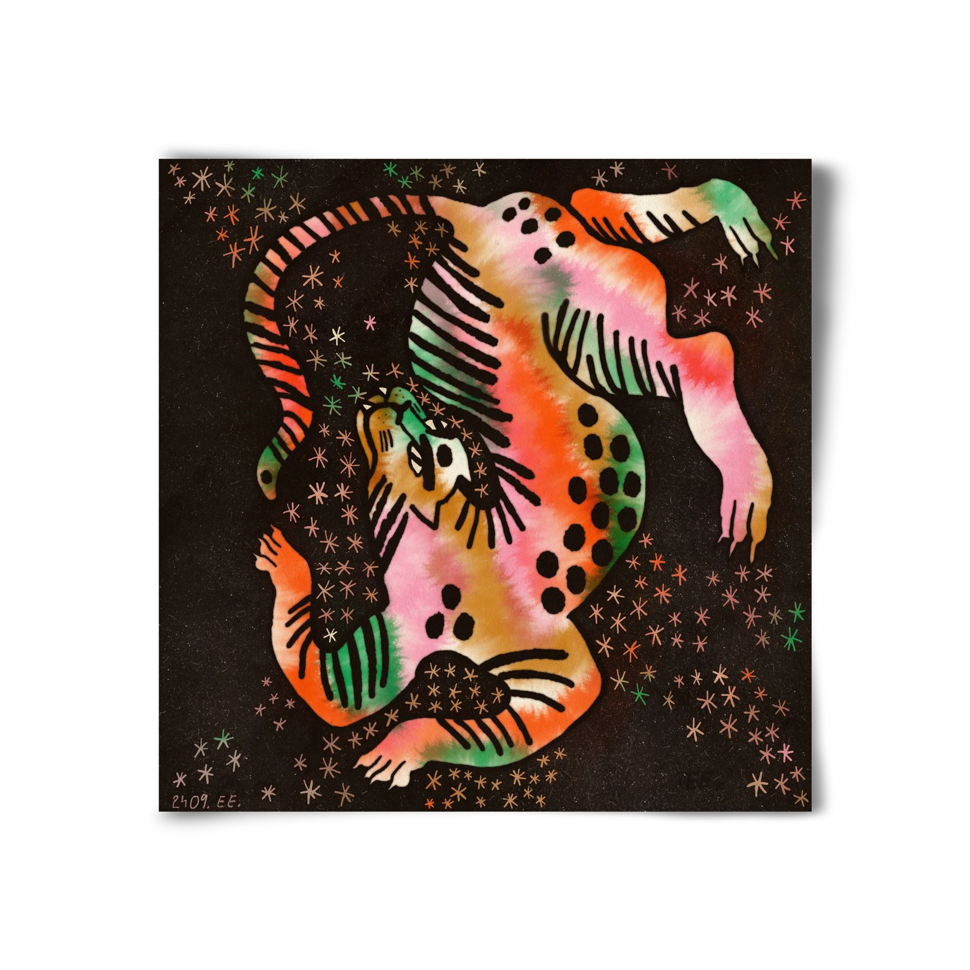 Magic tiger, 30x30 cm, Keret nélkül