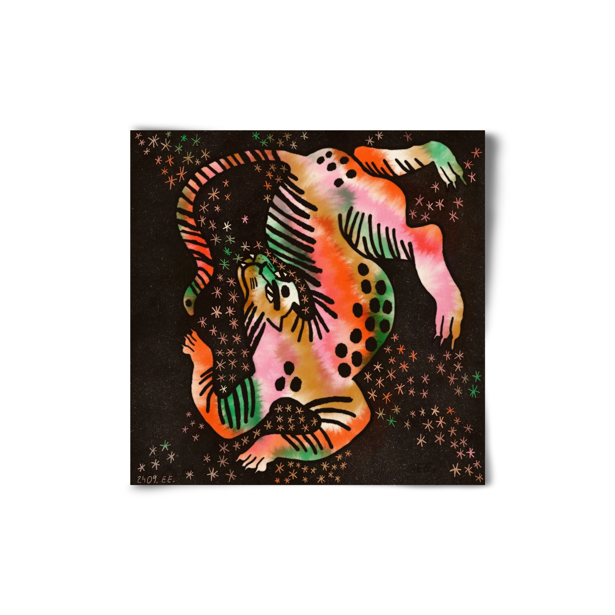 Magic tiger, 20x20 cm, Keret nélkül