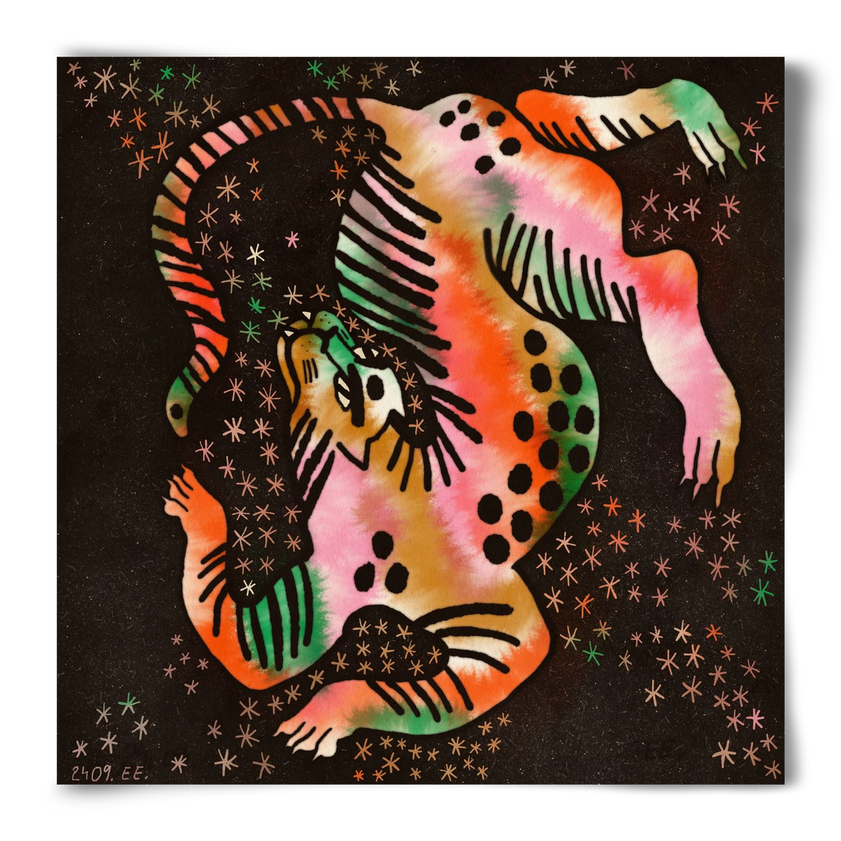 Magic tiger, 50x50 cm, Keret nélkül