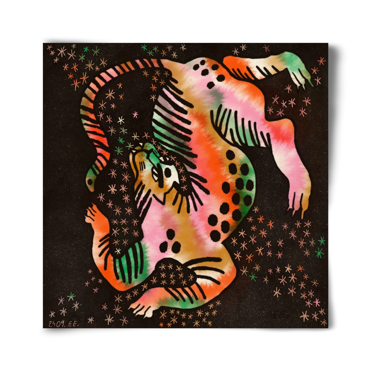 Magic tiger, 40x40 cm, Keret nélkül