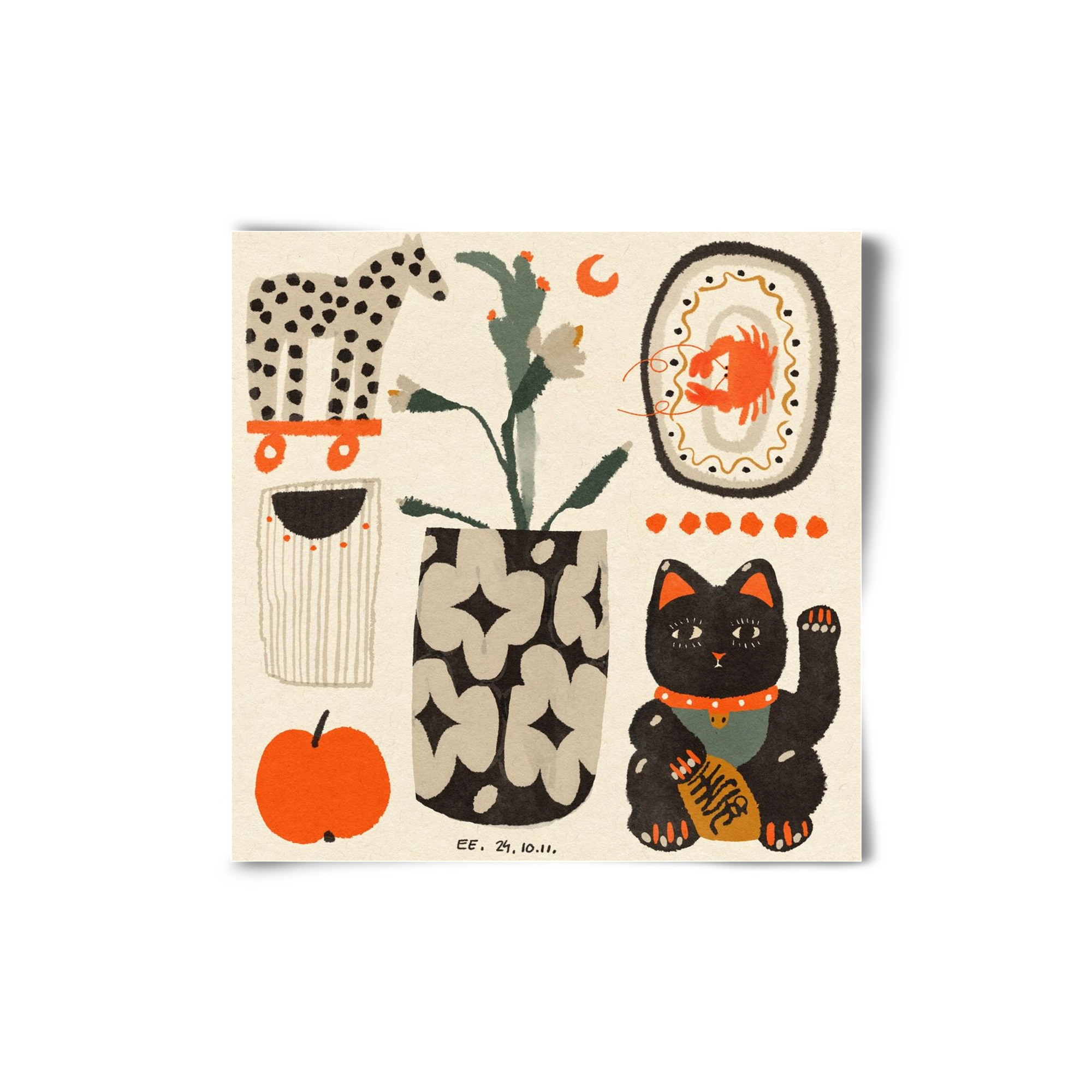 Japan memories, 20x20 cm, Keret nélkül