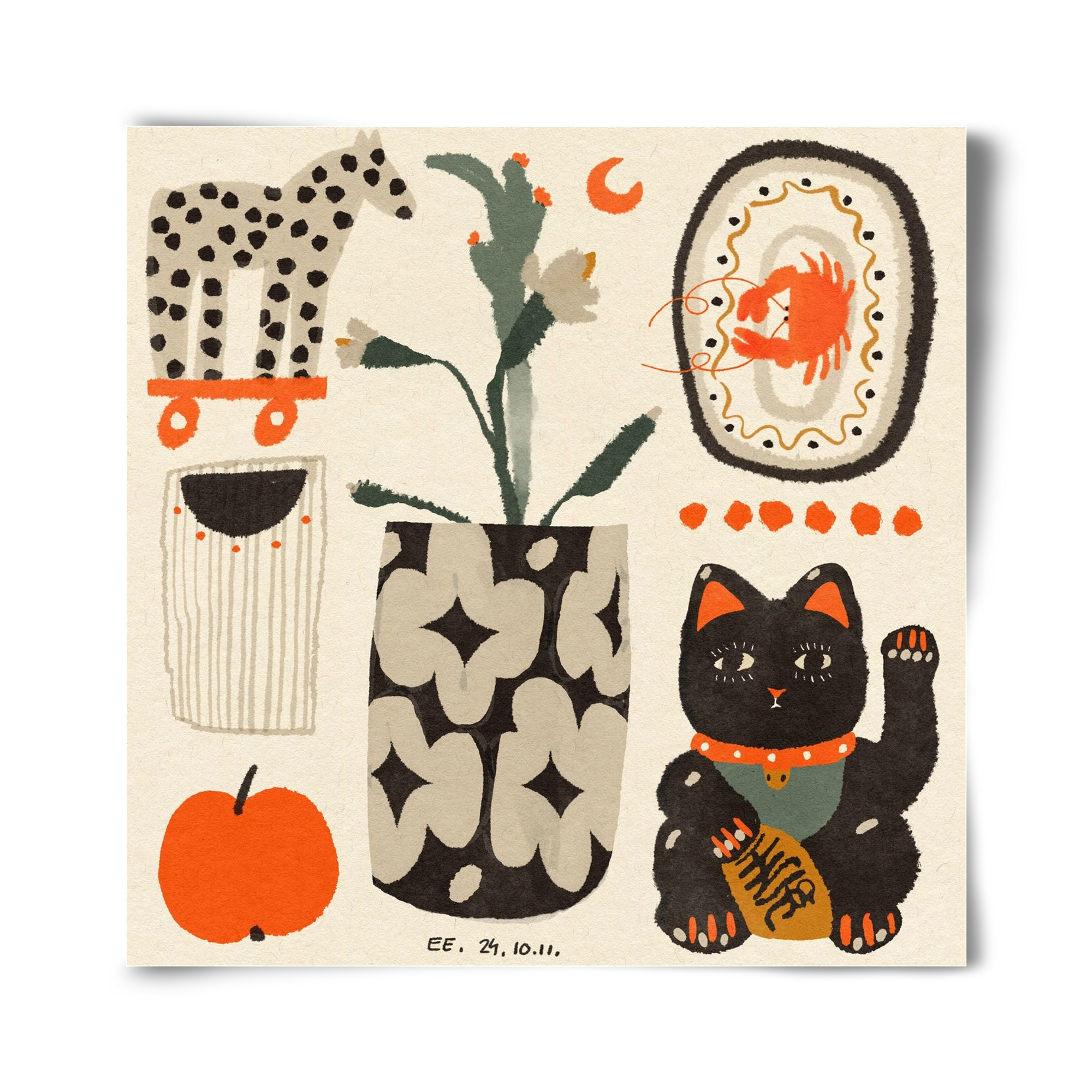 Japan memories, 40x40 cm, Keret nélkül