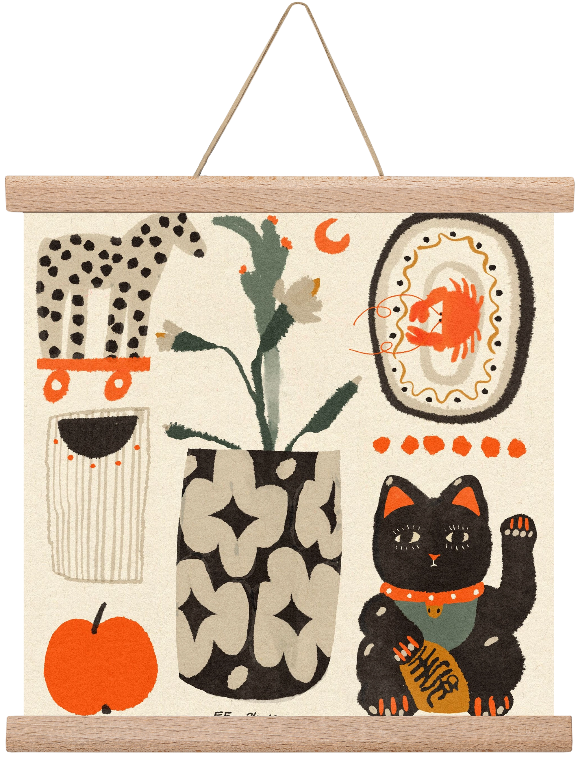 Japan memories, 30x30 cm (30x30 cm), Tölgy akasztó