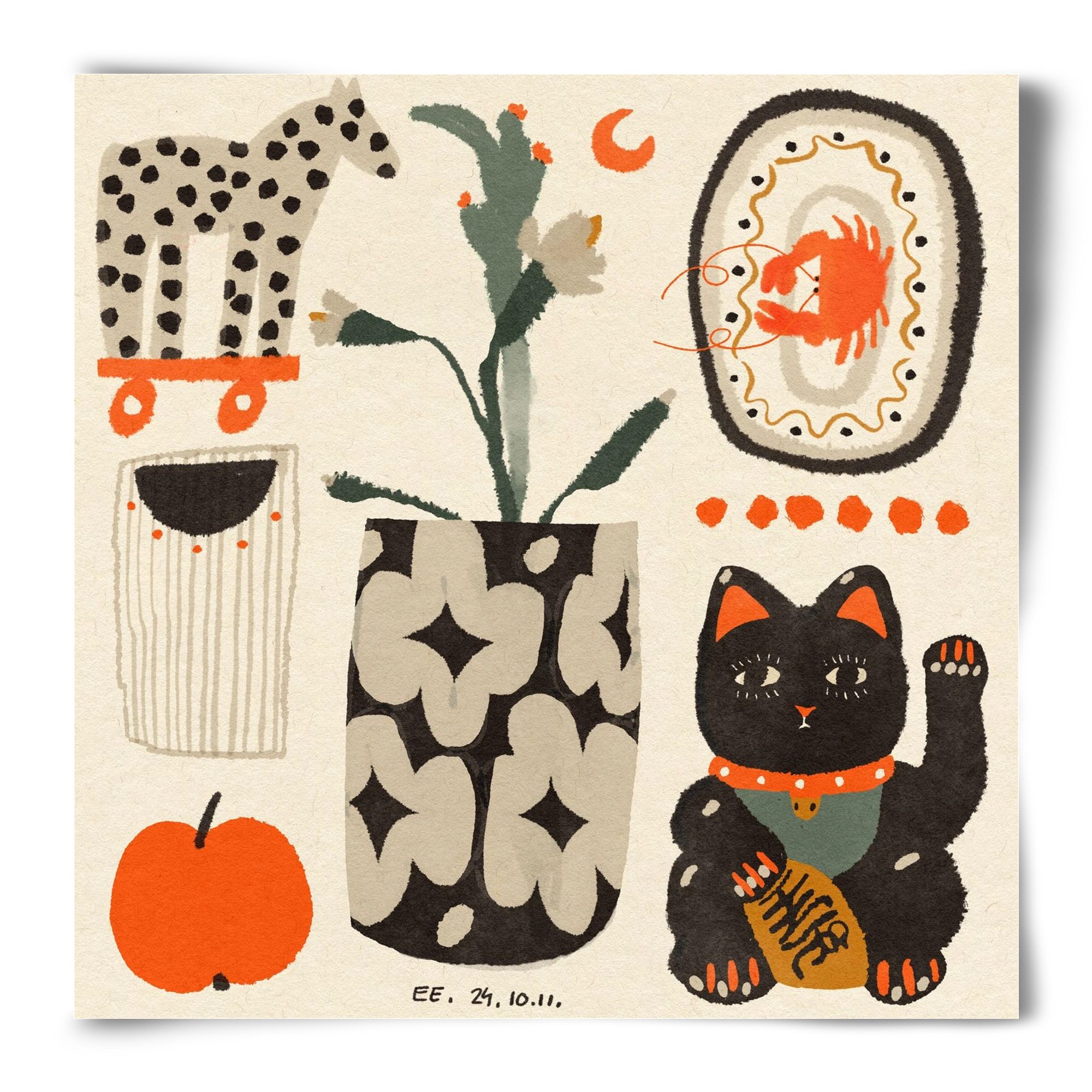 Japan memories, 50x50 cm, Keret nélkül