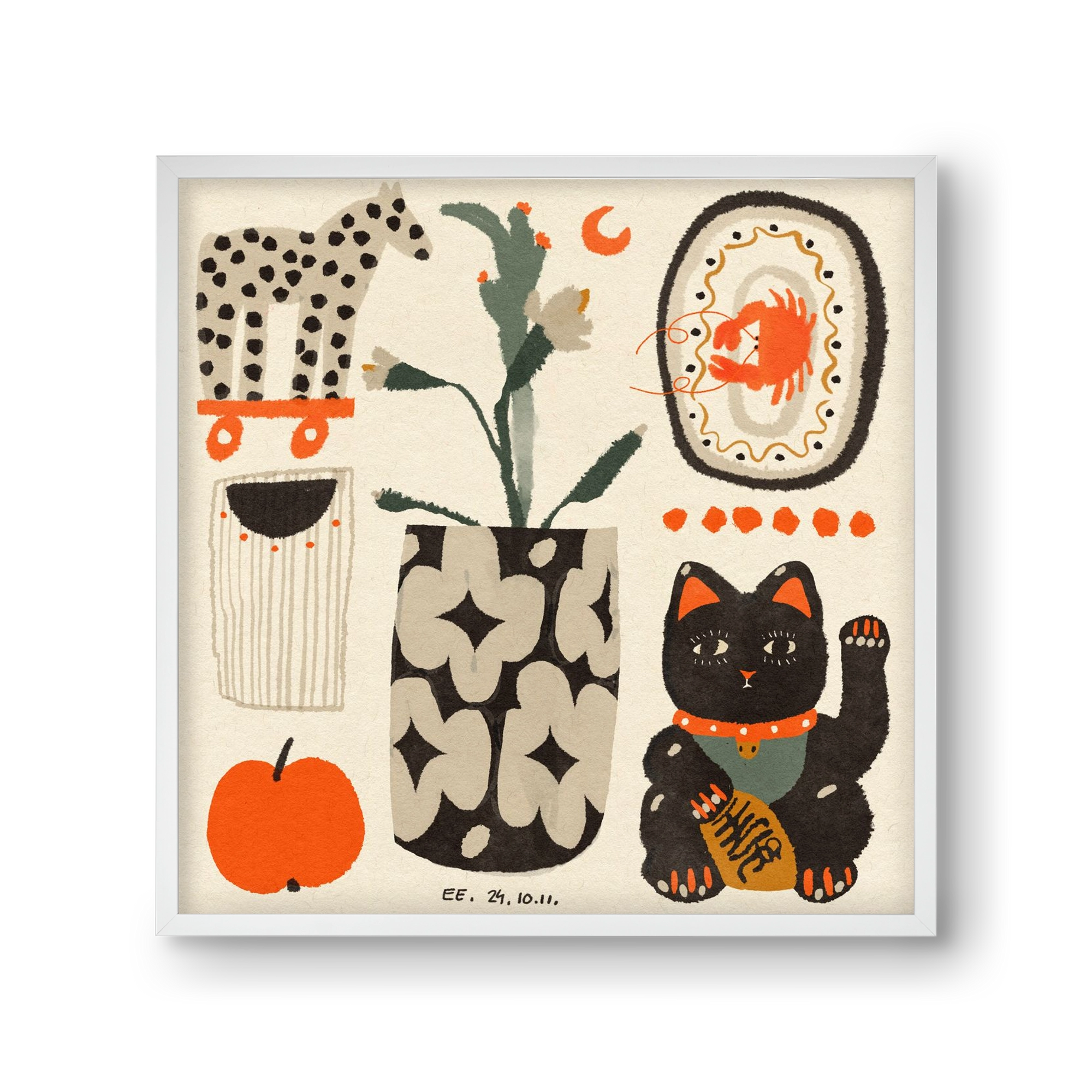 Japan memories, 30x30 cm (30x30 cm), Fehér keret