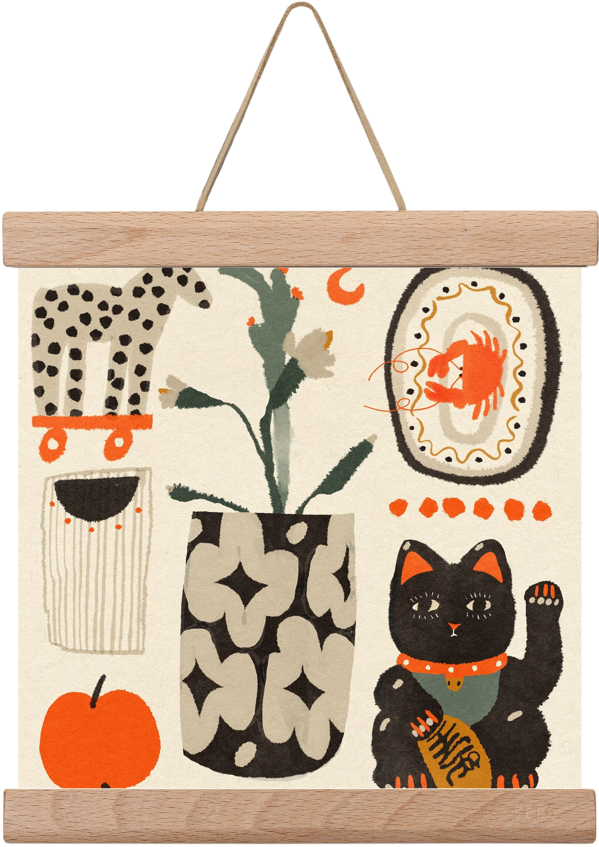 Japan memories, 20x20 cm (20x20 cm), Tölgy akasztó