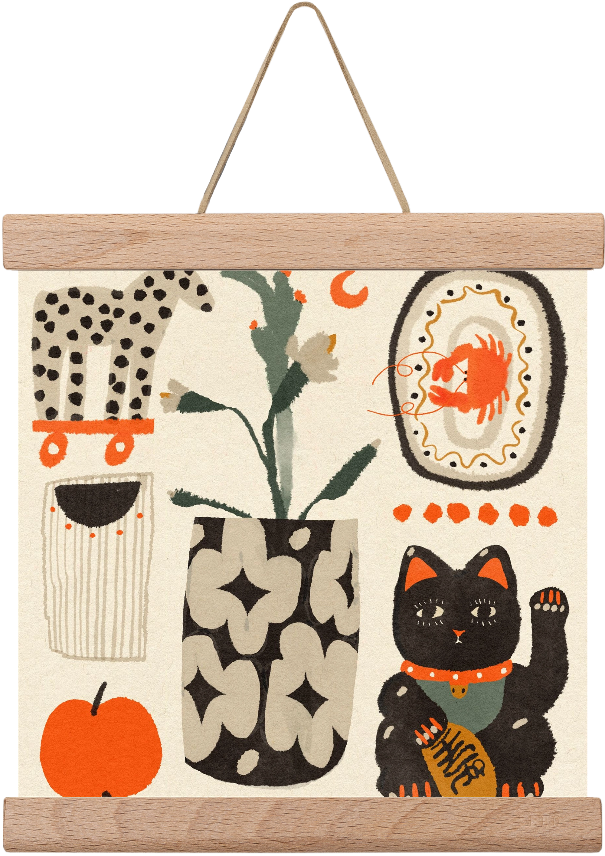 Japan memories, 20x20 cm (20x20 cm), Tölgy akasztó