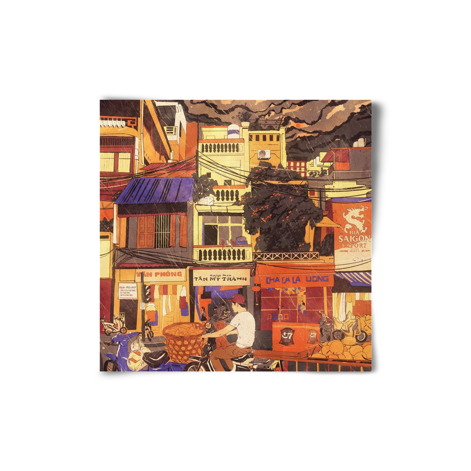 Hanoi city, 20x20 cm, Keret nélkül