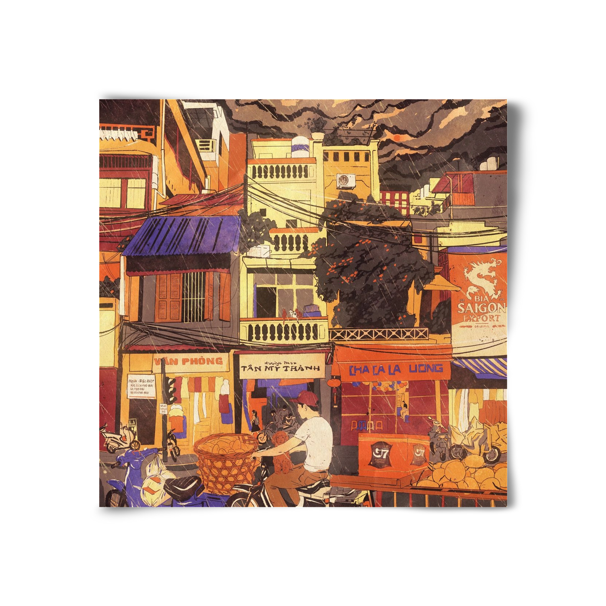 Hanoi city, 30x30 cm, Keret nélkül