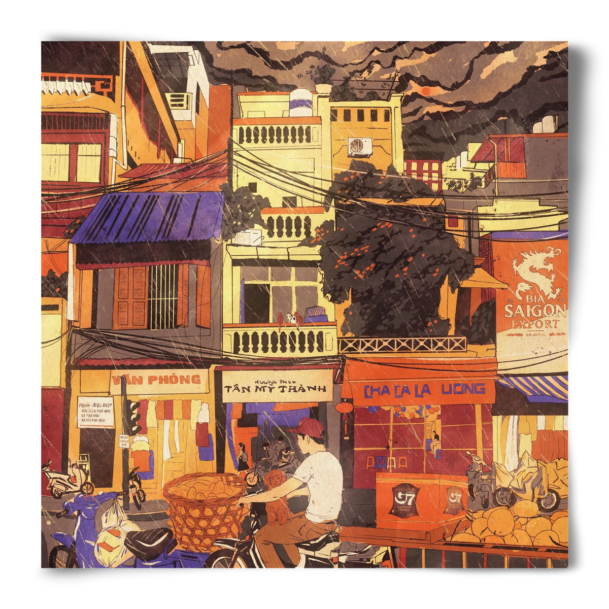 Hanoi city, 50x50 cm, Keret nélkül