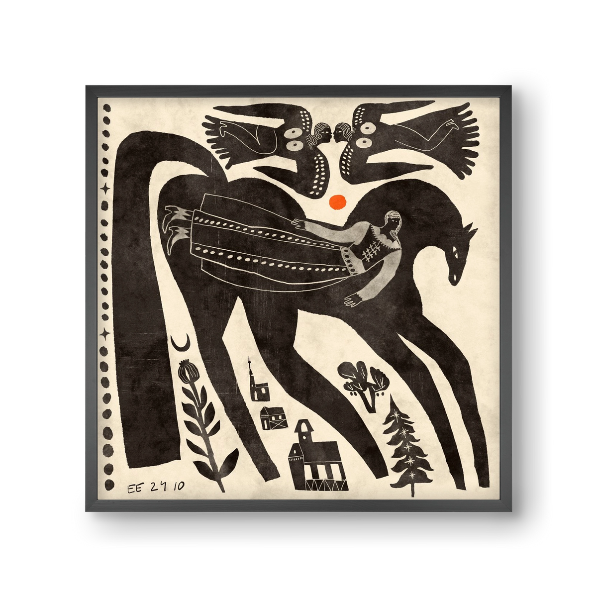 Lost souls, 30x30 cm (30x30 cm), Fekete keret