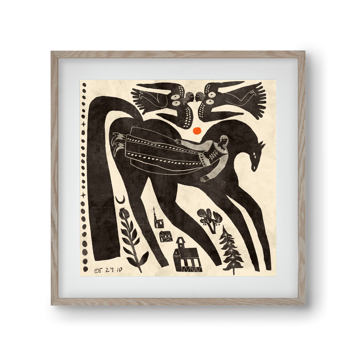 Lost souls, 30x30 cm (20x20 cm), Tölgy keret, paszpartuval