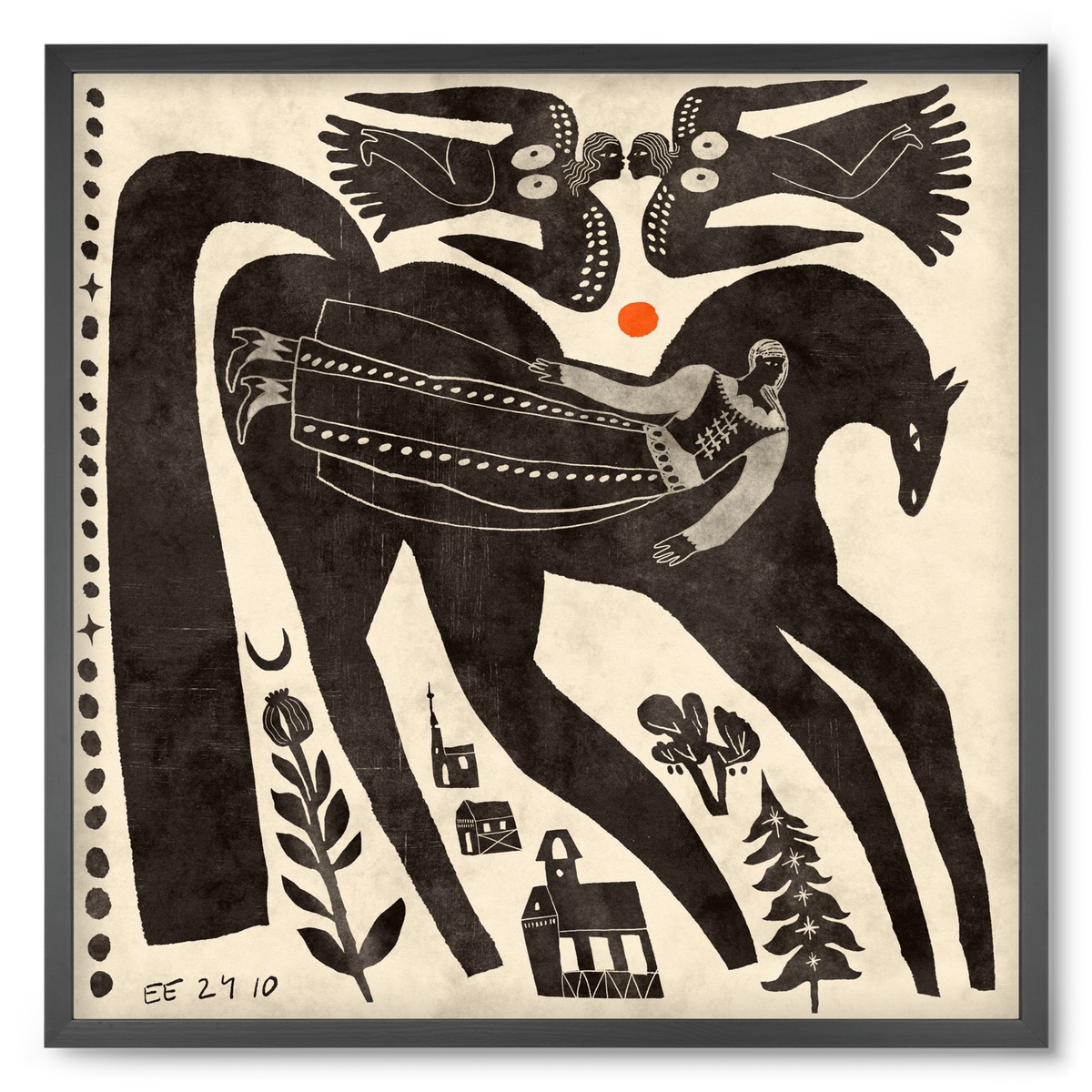 Lost souls, 50x50 cm (50x50 cm), Fekete keret