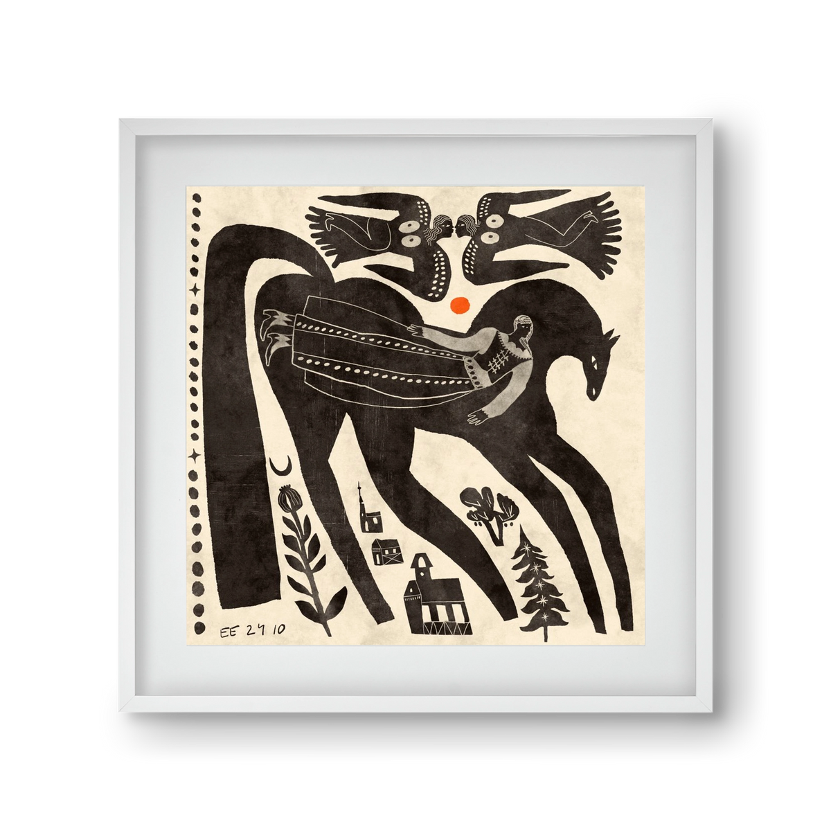 Lost souls, 30x30 cm (20x20 cm), Fehér keret, paszpartuval