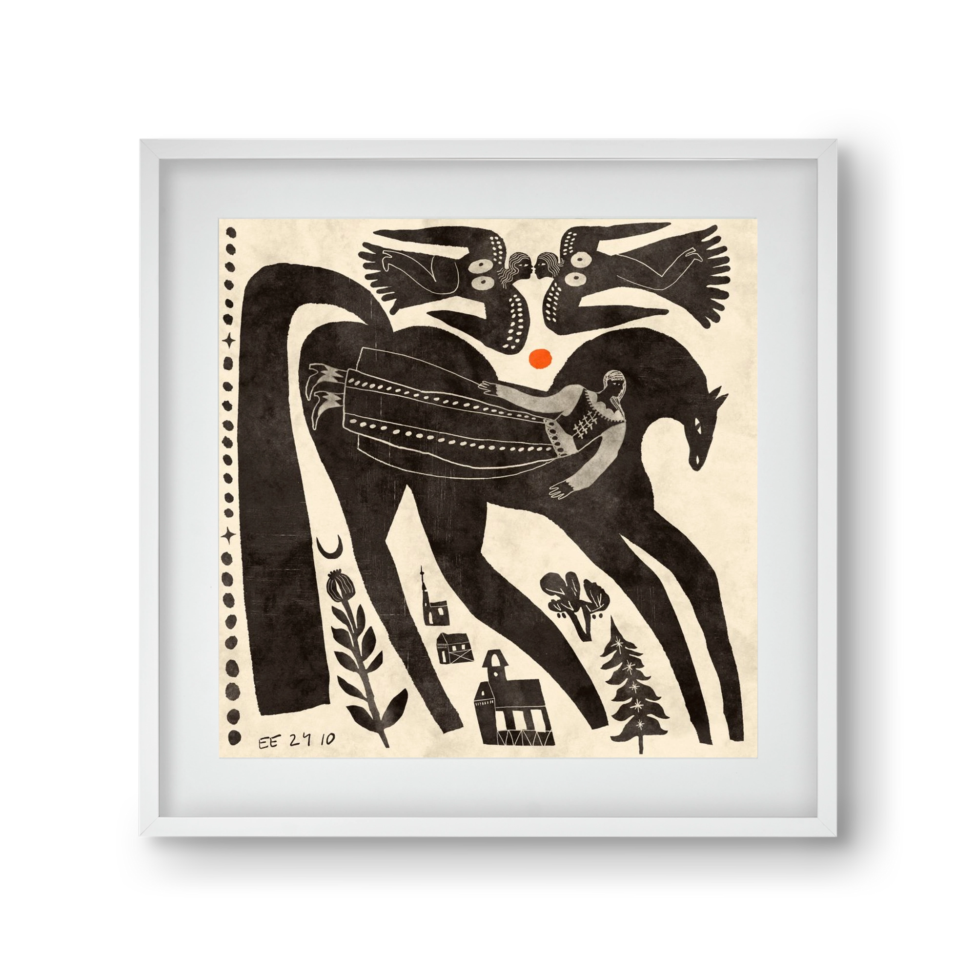 Lost souls, 30x30 cm (20x20 cm), Fehér keret, paszpartuval