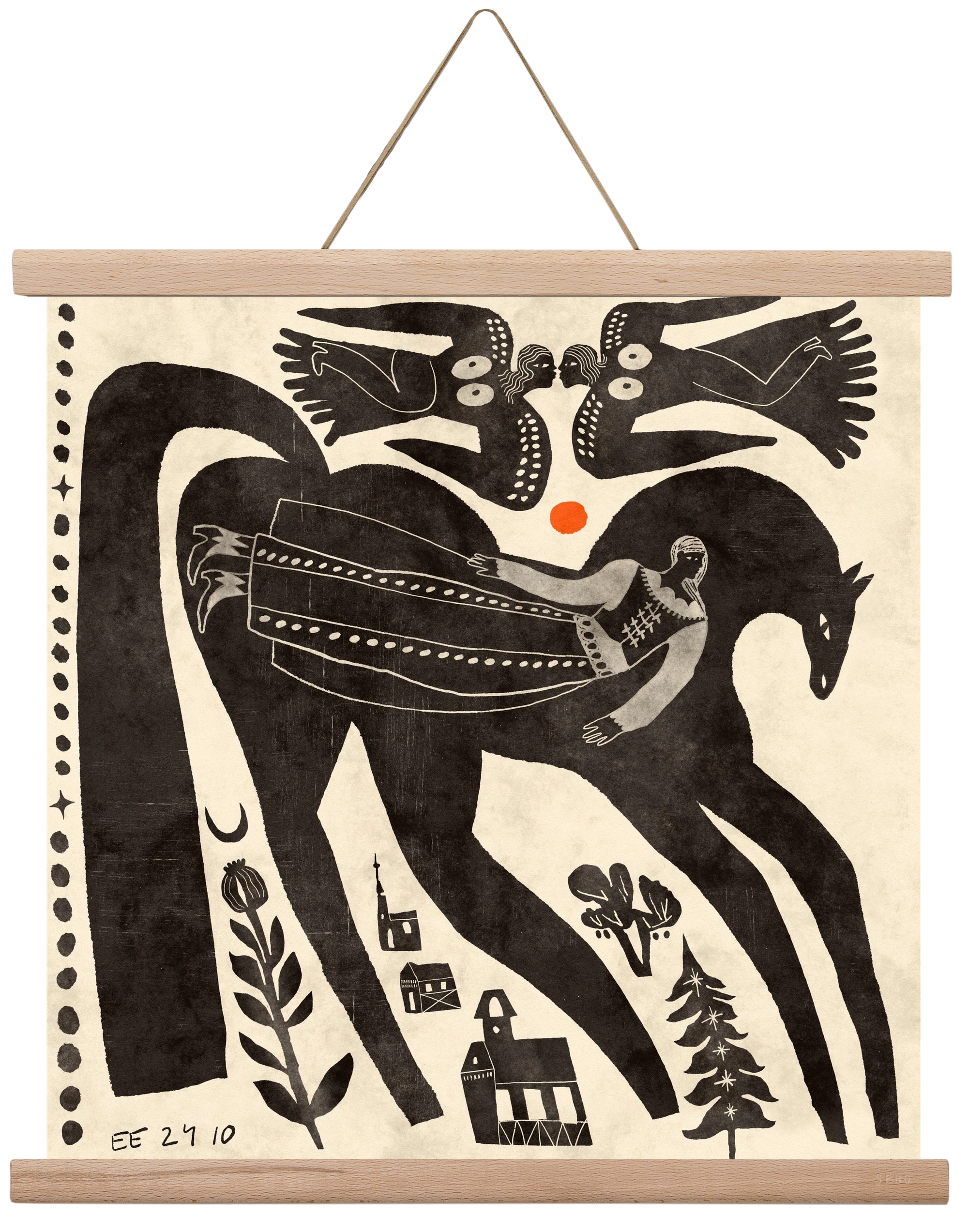 Lost souls, 40x40 cm (40x40 cm), Tölgy akasztó