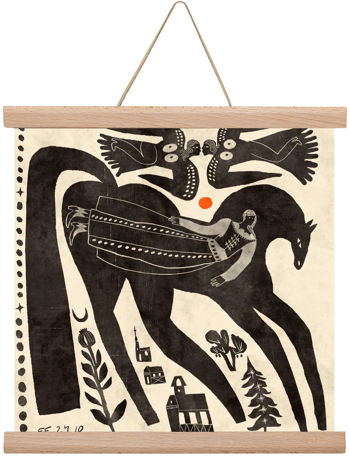 Lost souls, 30x30 cm (30x30 cm), Tölgy akasztó