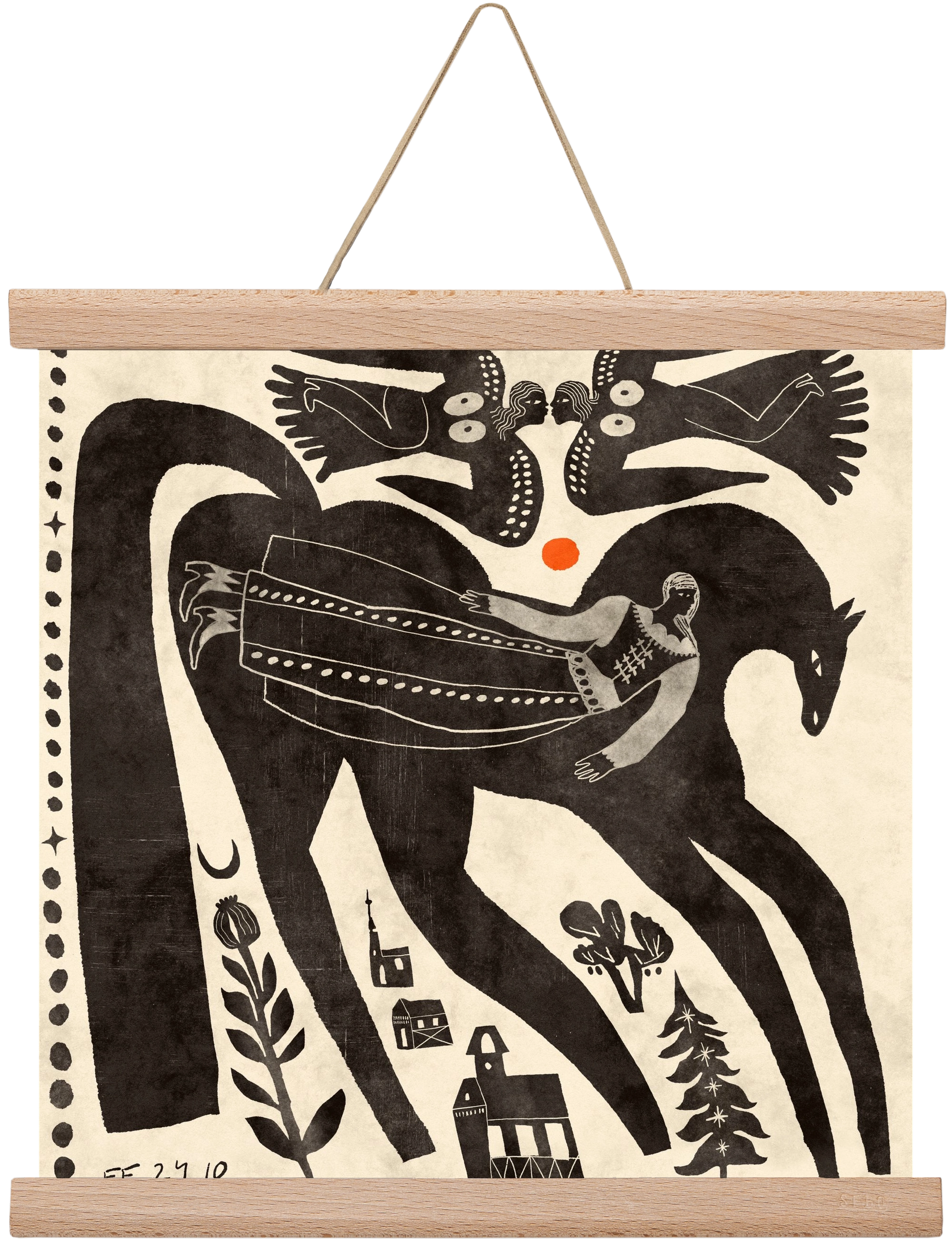 Lost souls, 30x30 cm (30x30 cm), Tölgy akasztó