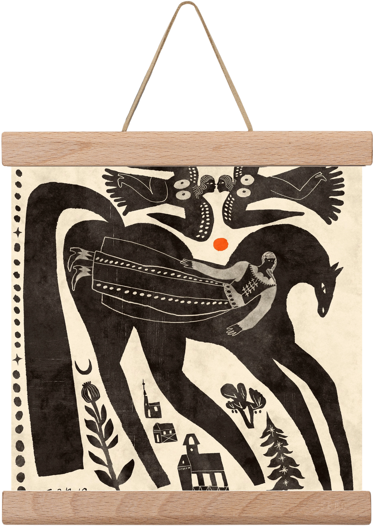 Lost souls, 20x20 cm (20x20 cm), Tölgy akasztó