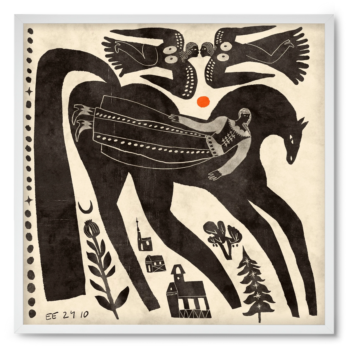 Lost souls, 50x50 cm (50x50 cm), Fehér keret